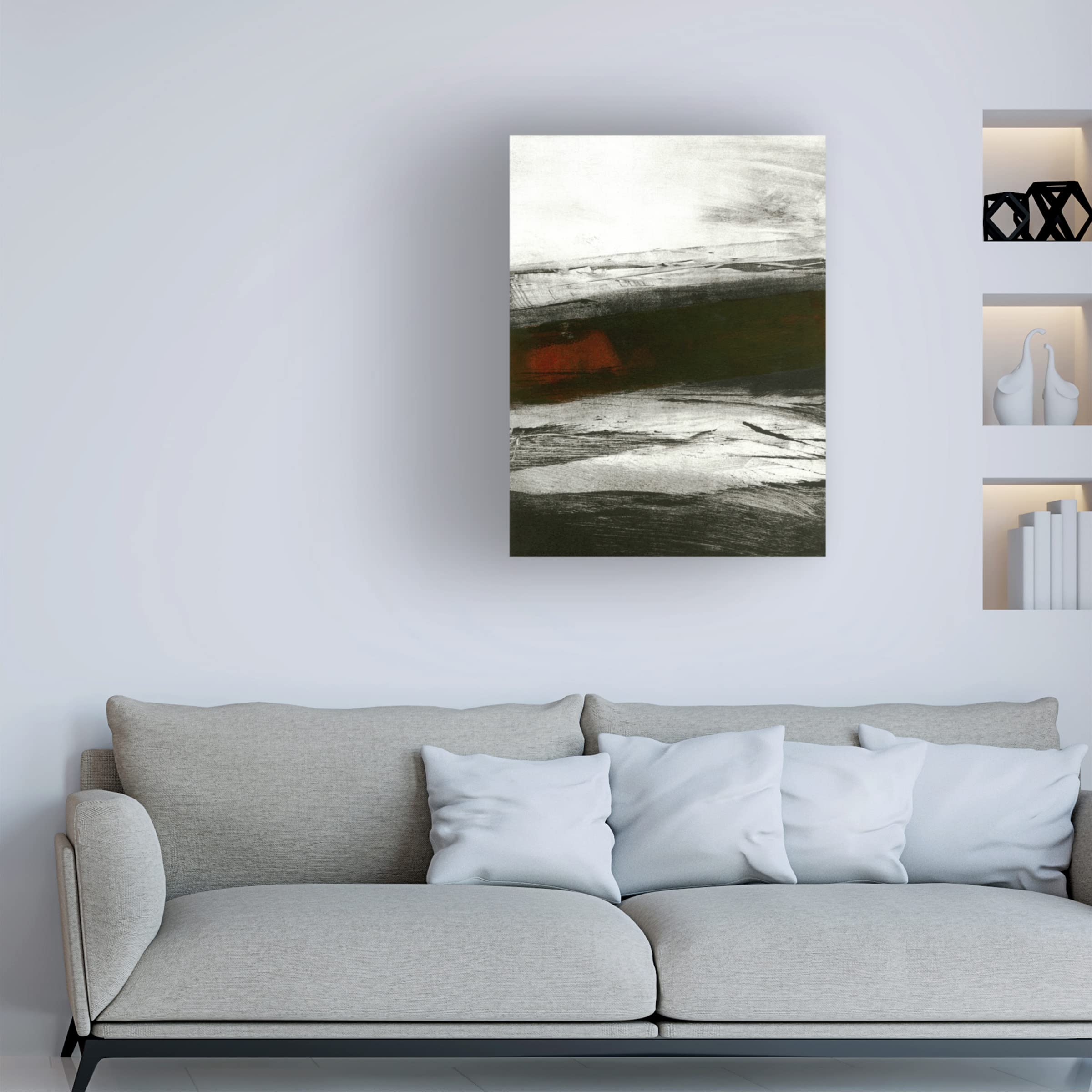 Trademark Fine Art 'Visible Bones No 3' Canvas Wall Art by Kris Ekstrand - Modern Abstract Painting for Living Room, Bedroom & Office Decor