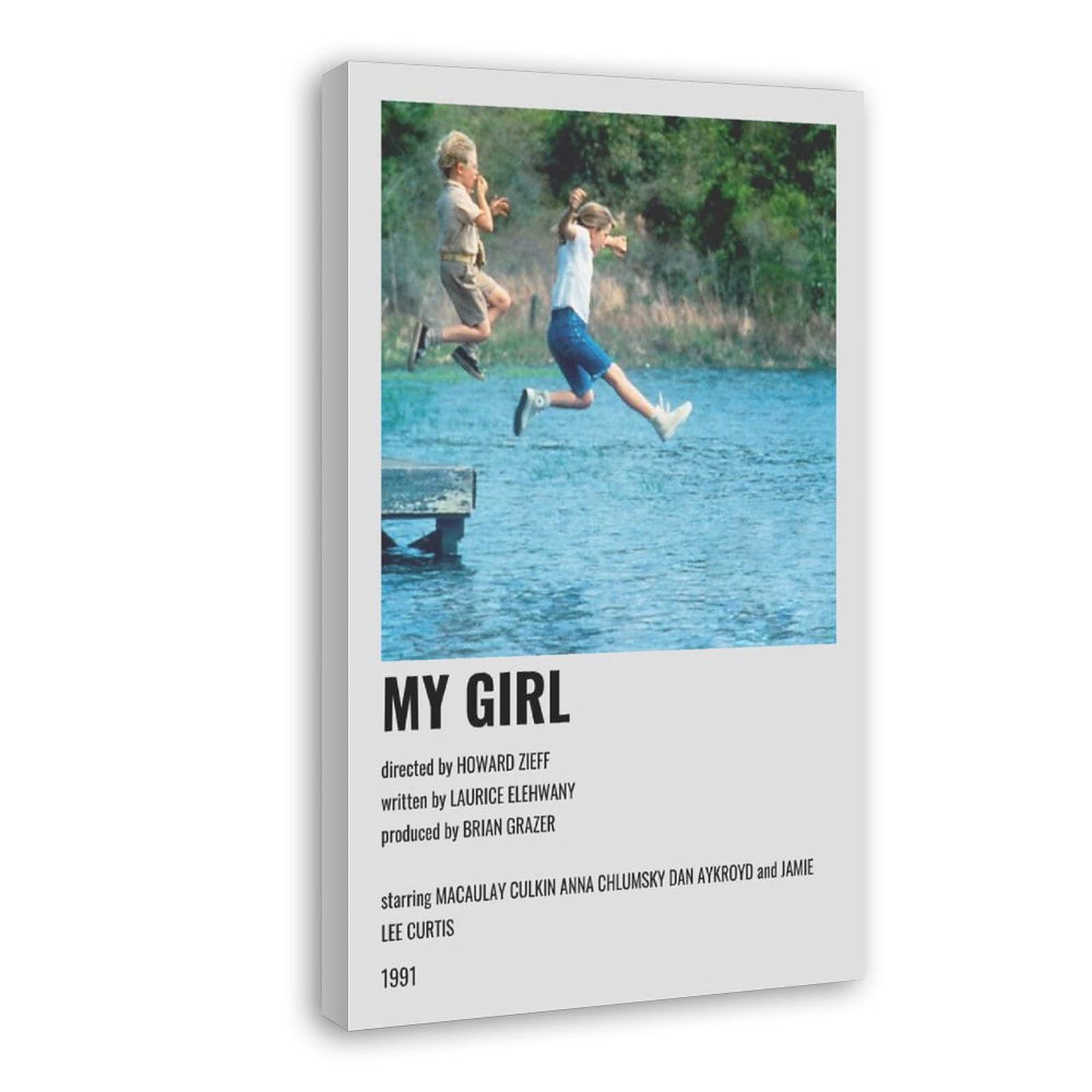 90s Aesthetic My Girl Movie Poster - Canvas Wall Art for Bedroom & Office Decor - Vintage Gift 24x36 Inches (60x90cm) Framed Style - Perfect for Teen Rooms, Dorm Decor & Movie Lover Gifts