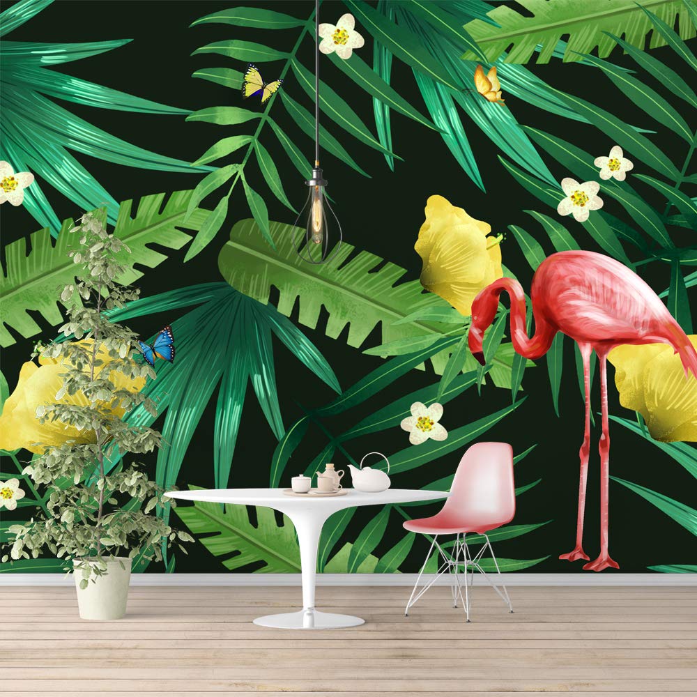 Green Plants & Animals Removable Wallpaper - Peel and Stick Wall Mural for Bedroom Decor - 100x144 inches - Perfect for Nursery, Kids Room & Home Interior Design