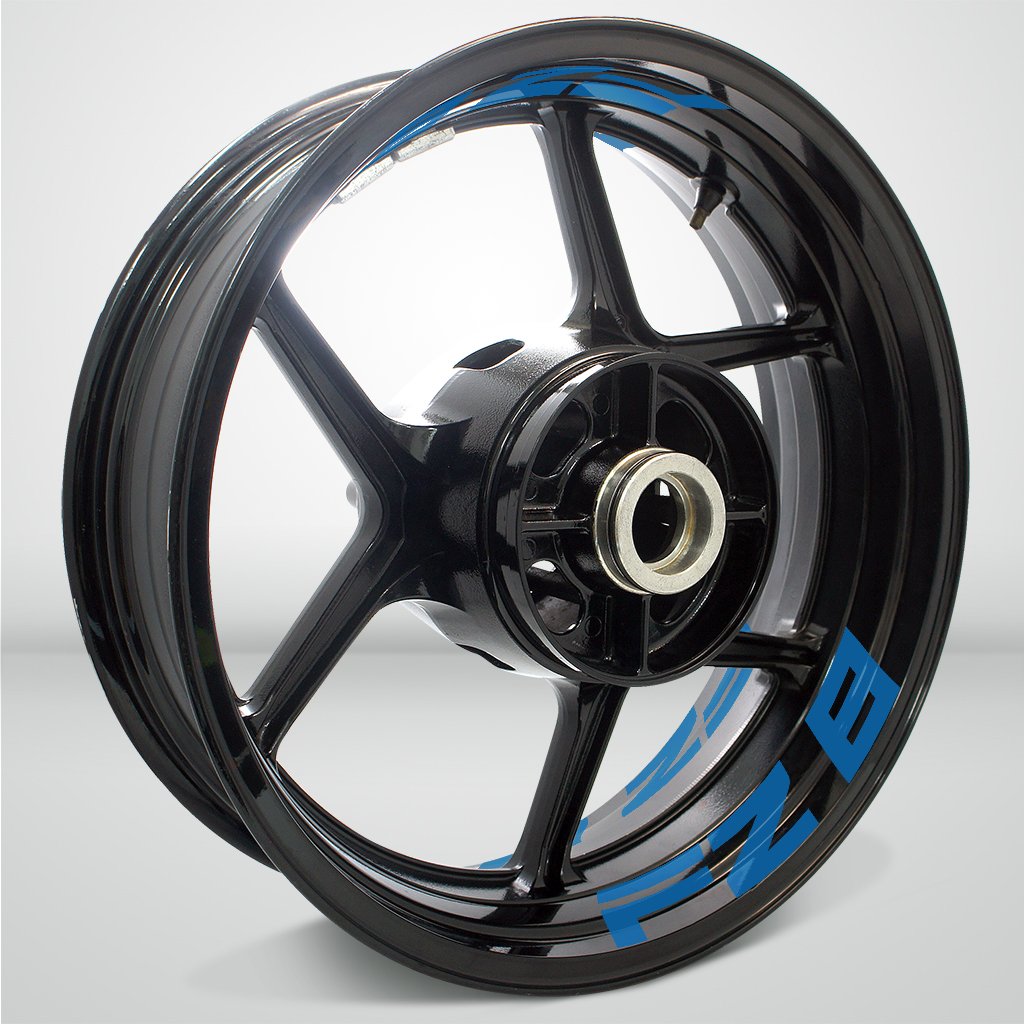 Stickman Vinyls Matte Blue Motorcycle Rim Tape Sticker - Compatible with Yamaha FZ8 - Durable Inner Wheel Rim Decals for Custom Bike Styling - Perfect for Motorcycle Shows & Street Riding