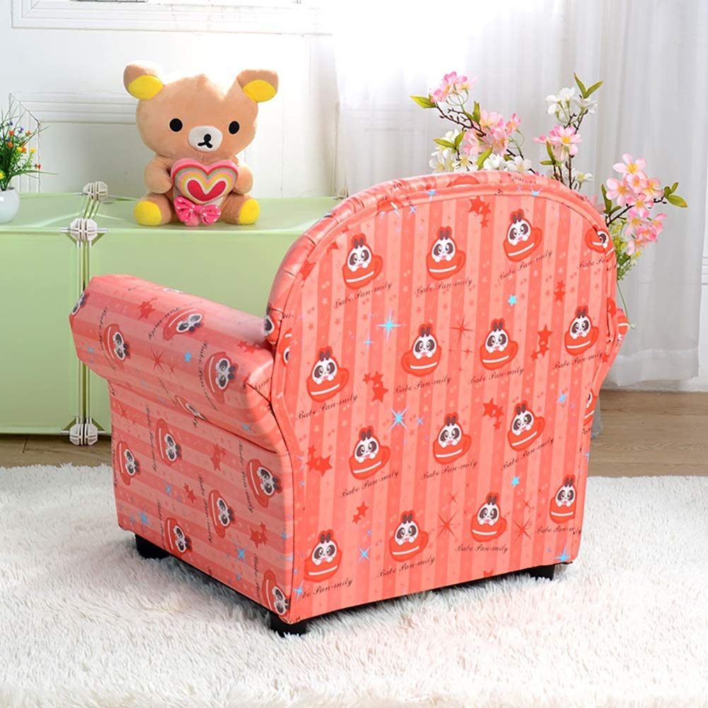 **Kids Cartoon Leather Footstool - Anti-Fall Baby Sofa Seat for Toddlers | Perfect for Playroom, Nursery & Living Room**