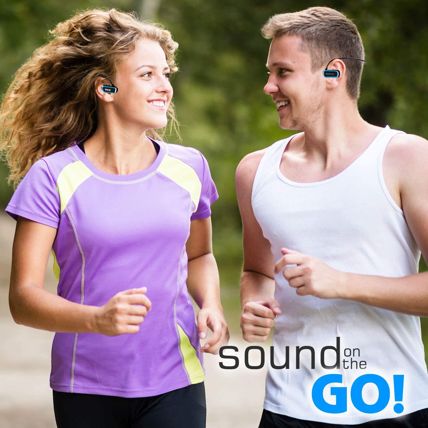 Pyle Flextreme Waterproof Sports MP3 Player Headphones - 8GB Memory, Rechargeable USB, Comfortable Earbuds for Swimming, Jogging, Gym & Underwater Activities (PSWP14BK) - Perfect for Workouts, Running, Cycling & Water Sports
