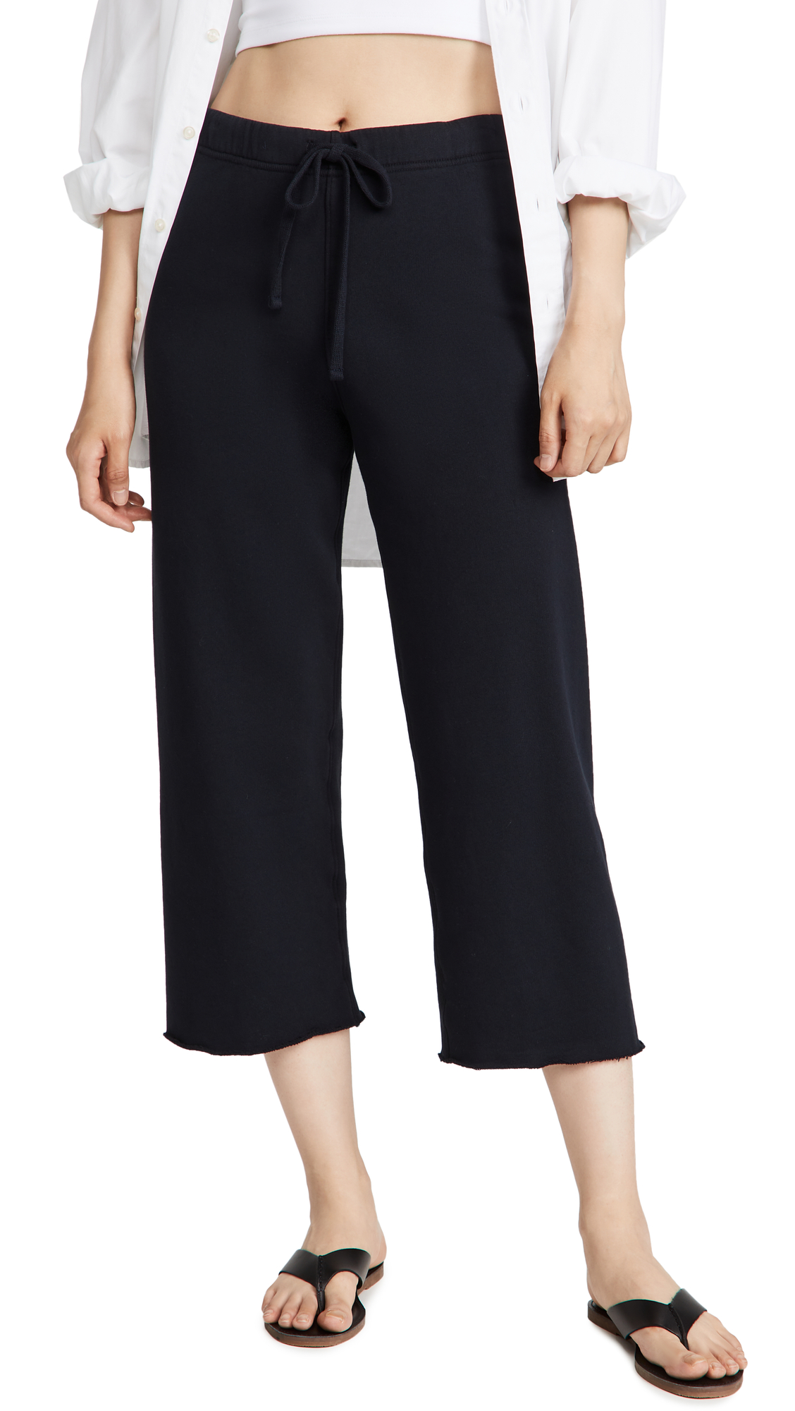 Frank & Eileen Women's Cropped Wide Leg Sweatpants - Soft Lounge Pants for Women, High Waisted Casual Sweatpants with Pockets | Perfect for Yoga, Home, Travel & Relaxation