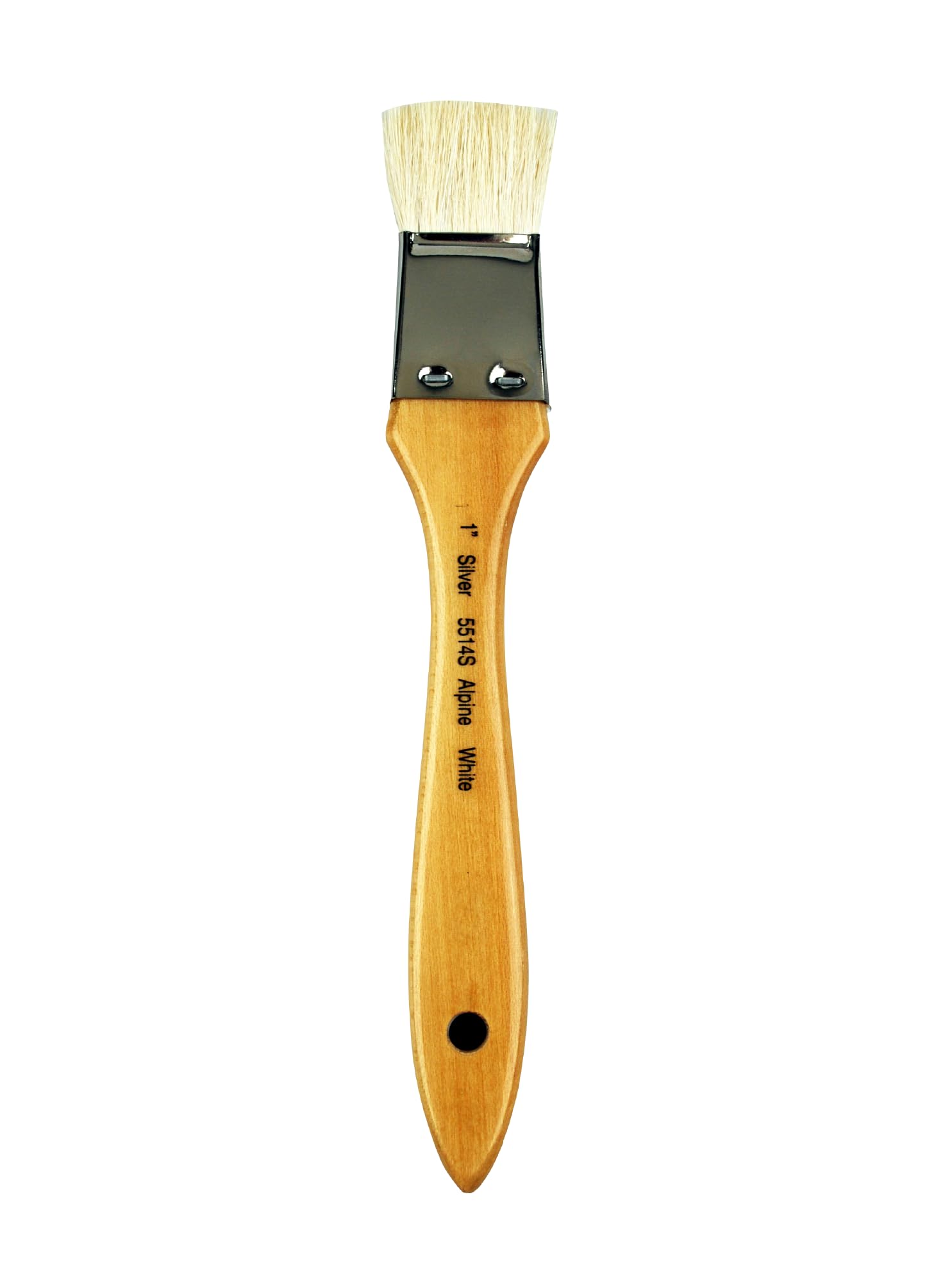 Silver Brush 5514S-2 Alpine White Goat Hair Short Handle Paint Brush - 2 Inch Wide Wash Blender for Acrylic, Watercolor & Oil Painting - Perfect for Canvas, Paper & Fabric Art Projects