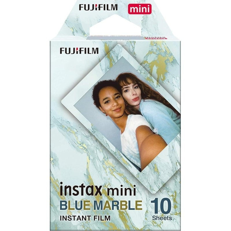 Fujifilm Instax Mini Blue Marble Instant Film - 10 Exposures for Polaroid Cameras | Perfect for Parties, Travel & Scrapbooking