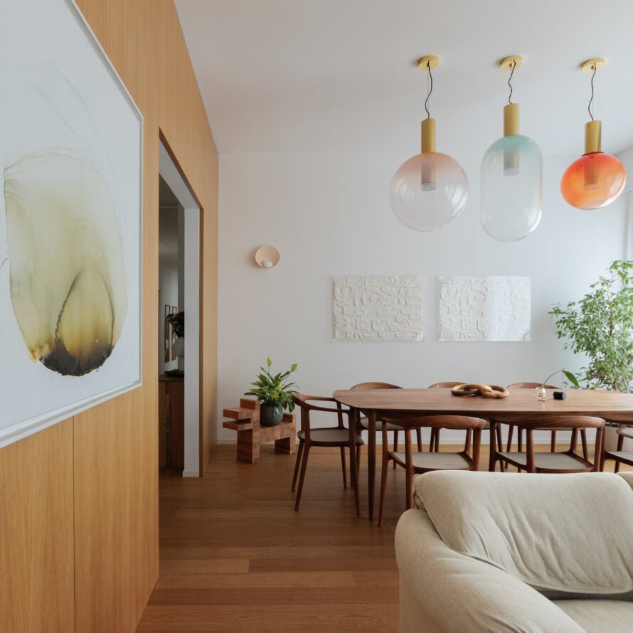 Eidos Collection Modern Pendant Lamp - Elegant Hanging Light Fixture for Dining Room, Kitchen Island & Living Room Decor