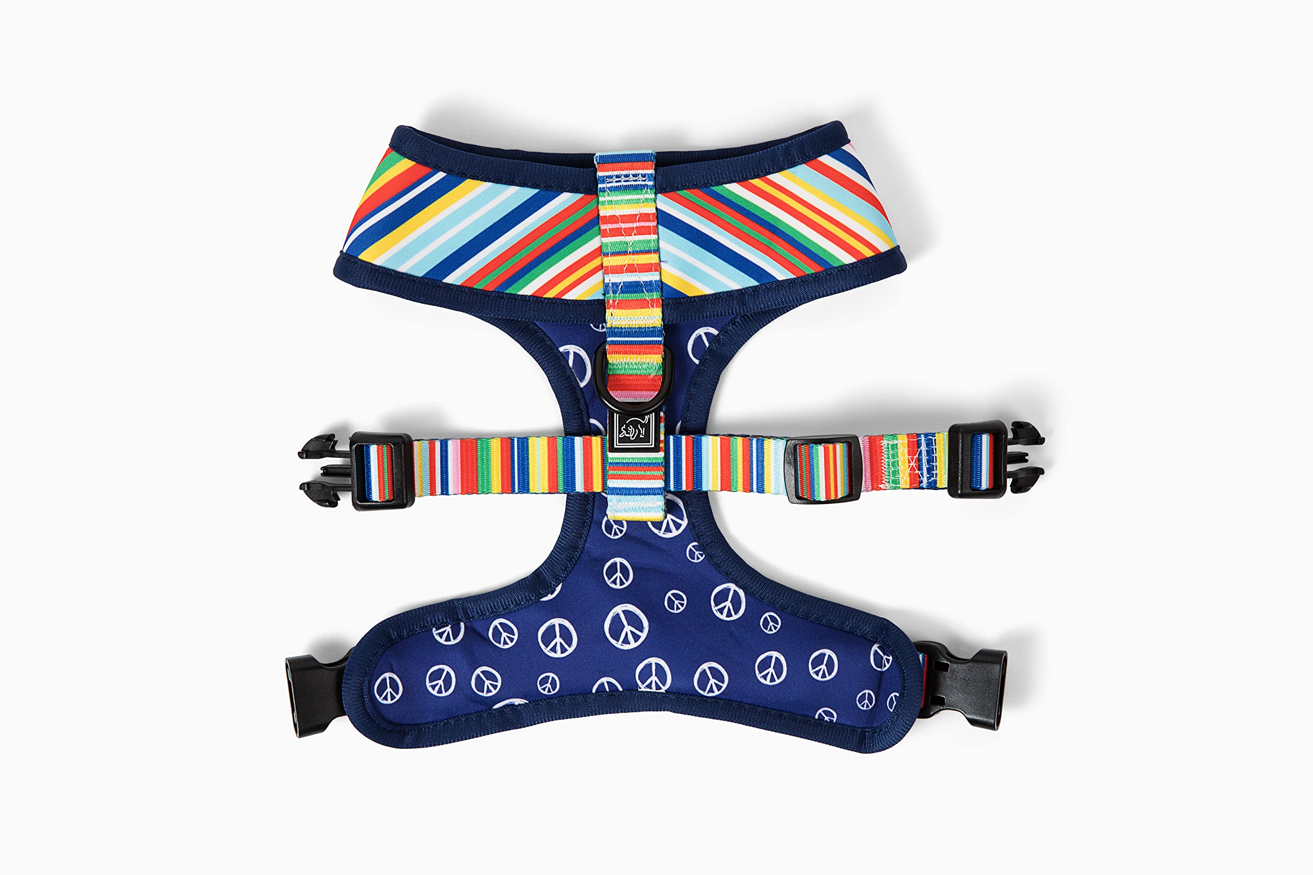 Lucky Love Dog Soft Reversible Harness Vest - Stylish & Comfortable Small Dog Vest for Daily Walks & Outdoor Adventures (Hippie Pattern)