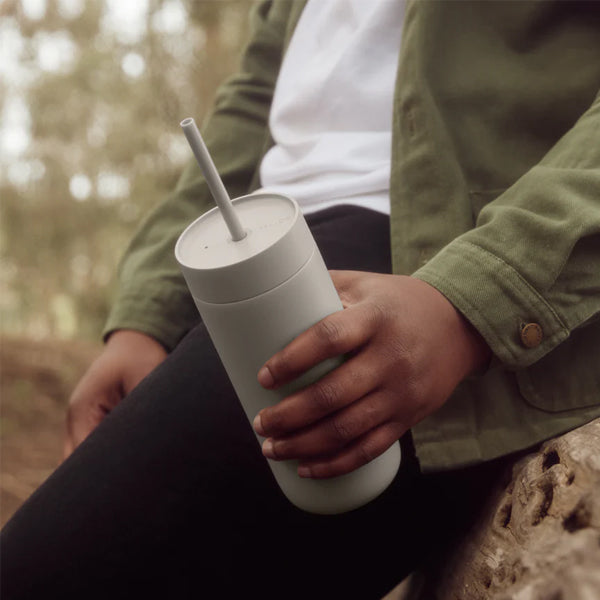 Fellow Carter Cold Mug - 16oz Vacuum Insulated Stainless Steel Tumbler with Lid, Keeps Drinks Cold for 24 Hours - Perfect for Iced Coffee, Smoothies & Outdoor Activities
