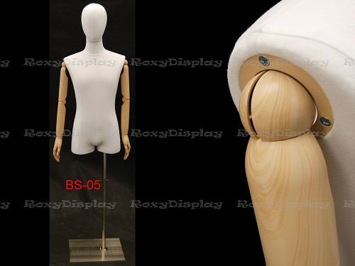 ROXYDISPLAY Male Mannequin with Arms - Adjustable Display Stand for Clothing & Fashion Boutique - Perfect for Retail Stores, Window Displays & Photography Studios