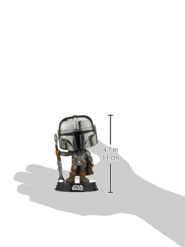Funko Pop! Star Wars: The Mandalorian Chrome Figure - Amazon Exclusive Collectible Toy for Fans & Display | Perfect for Home Decor, Office Desk & Gift Giving