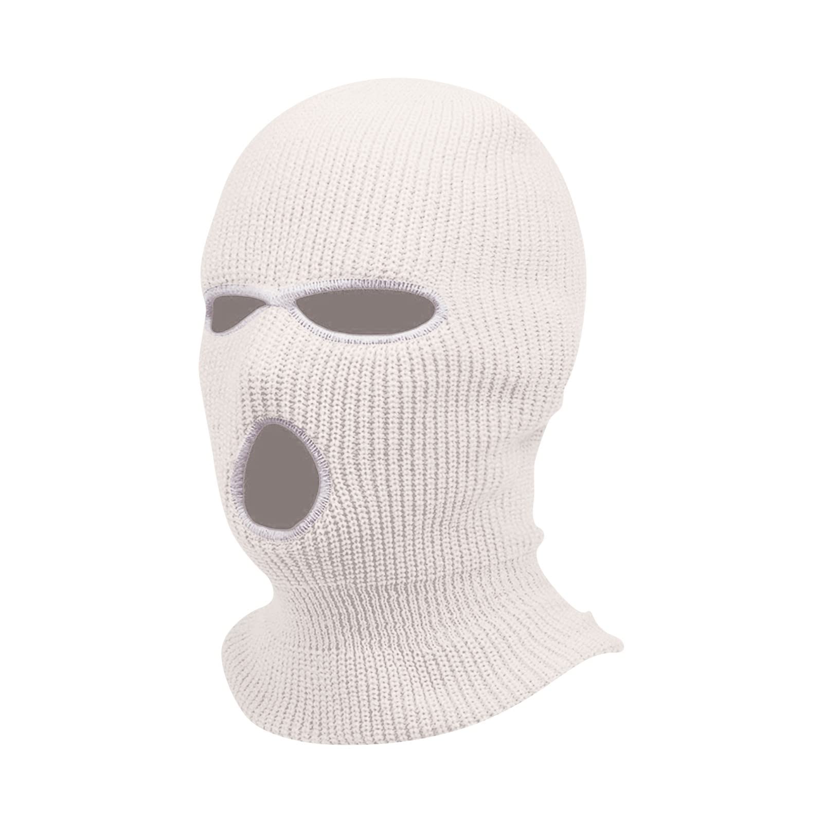 3 Hole Winter Ski Balaclava - Warm Knitted Full Face Cover Mask for Men & Women - Perfect for Skiing, Snowboarding, Motorcycling & Outdoor Winter Sports