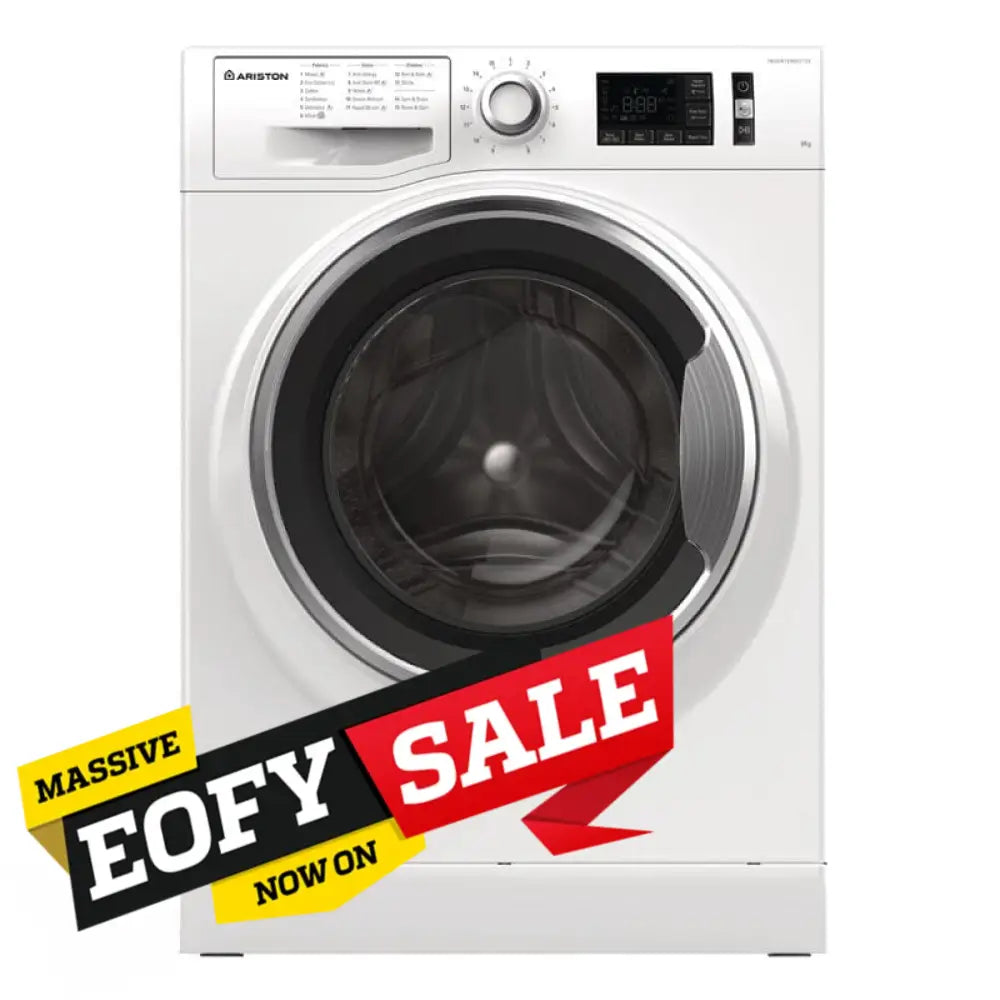 Ariston N94WAAUS 9kg 1400 RPM Front Load Washing Machine - Energy Efficient, Quiet Operation for Apartments & Small Homes