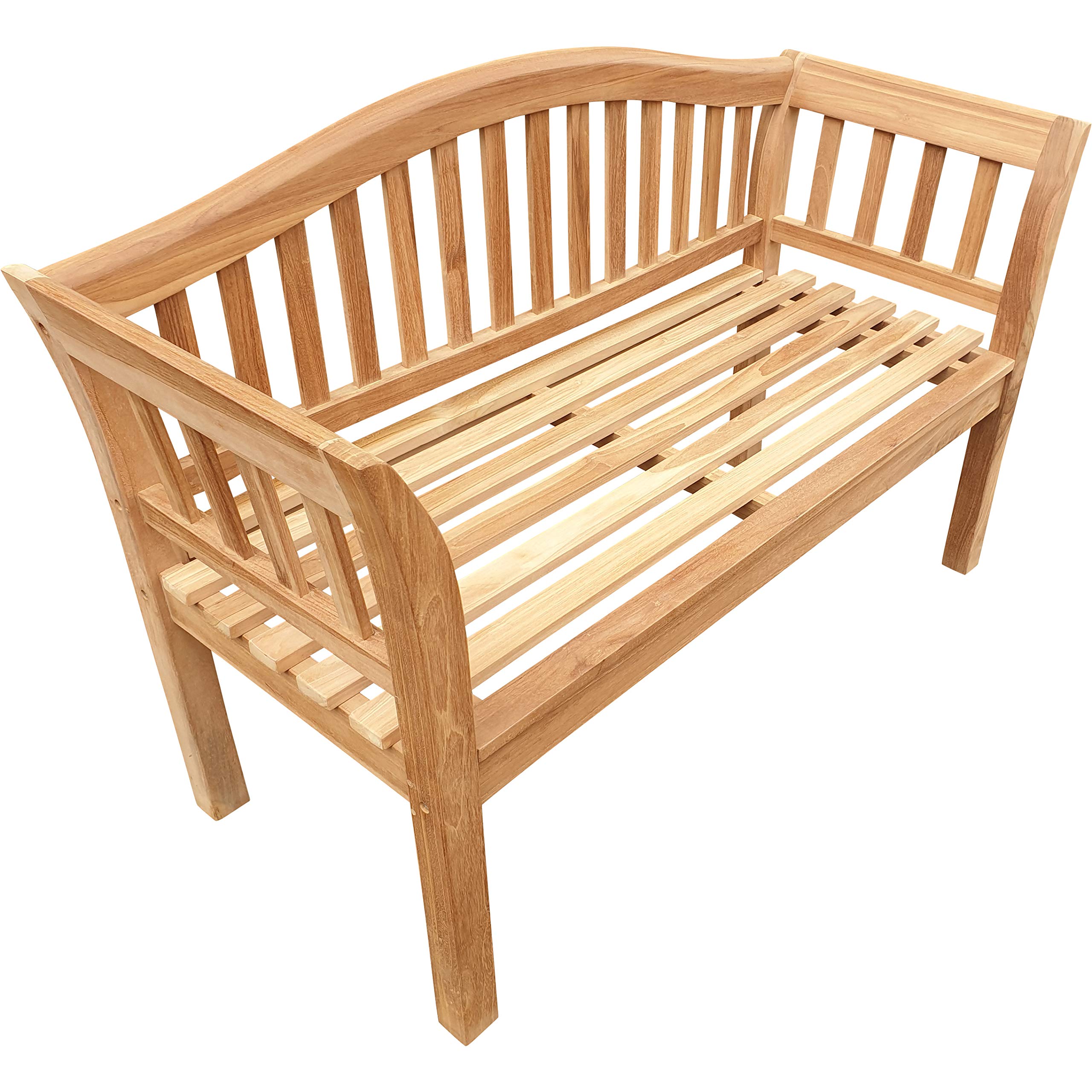 Premium 4-Foot Teak Wood Outdoor Patio Bench by Seven Seas – Durable & Weather-Resistant for Garden, Deck, and Backyard Relaxation