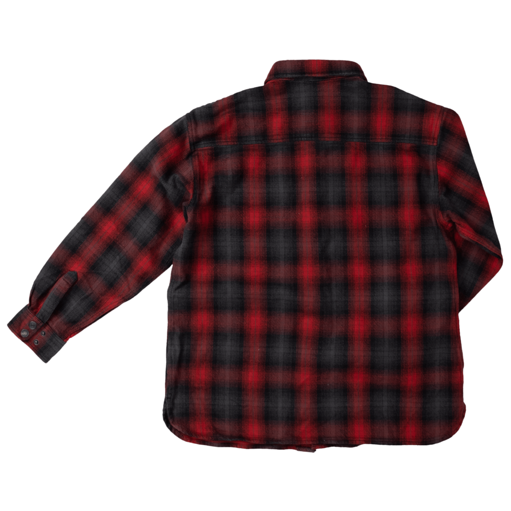 Tough Duck WS04 Flannel Overshirt for Men - Durable Work Shirt with Warm Lining - Perfect for Outdoor Work, Camping & Winter Layering