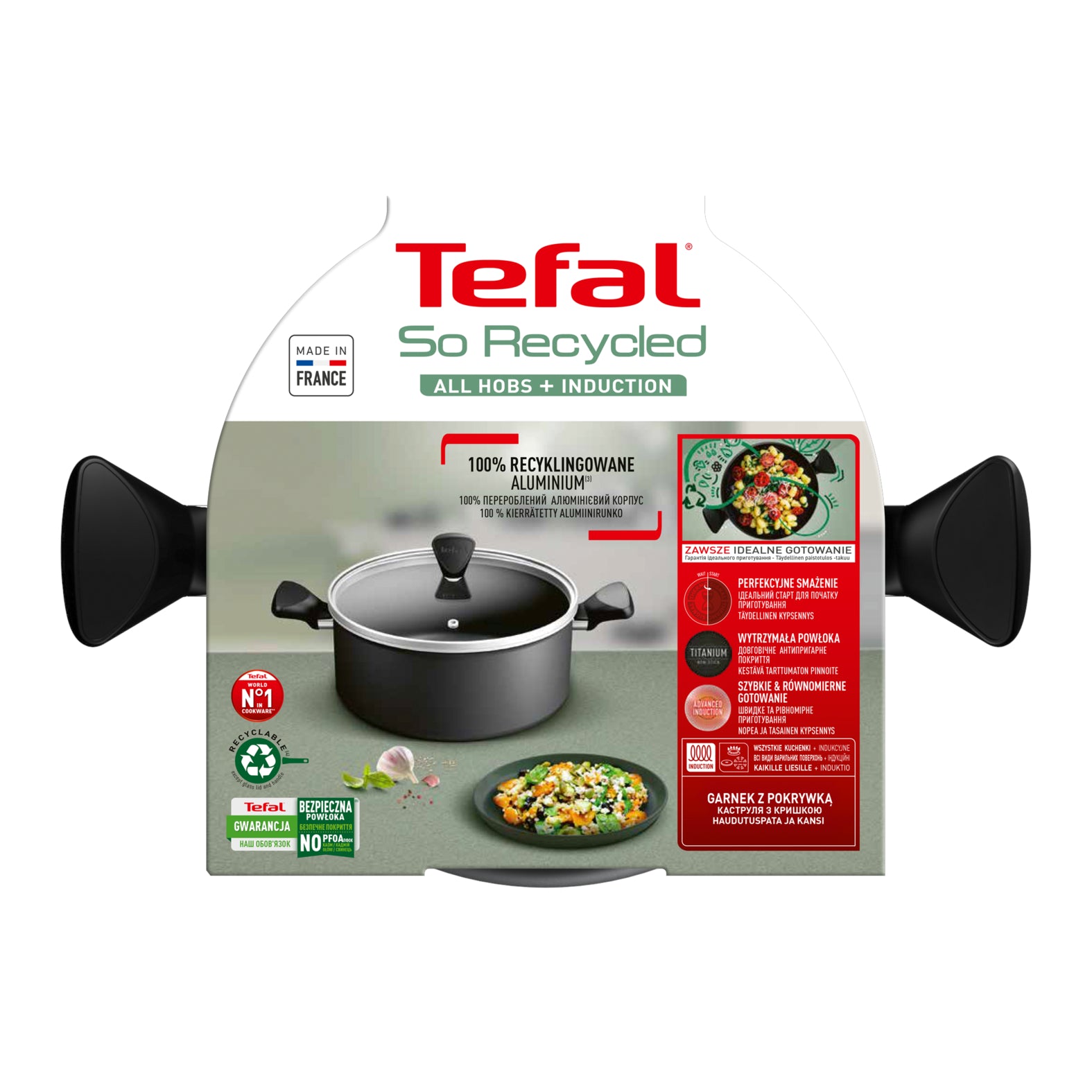 Tefal React Induction Non Stick Stewpot with Lid - 24cm/4.5L - Premium Cookware for Induction Cooktops - Perfect for Soups, Stews & Slow Cooking