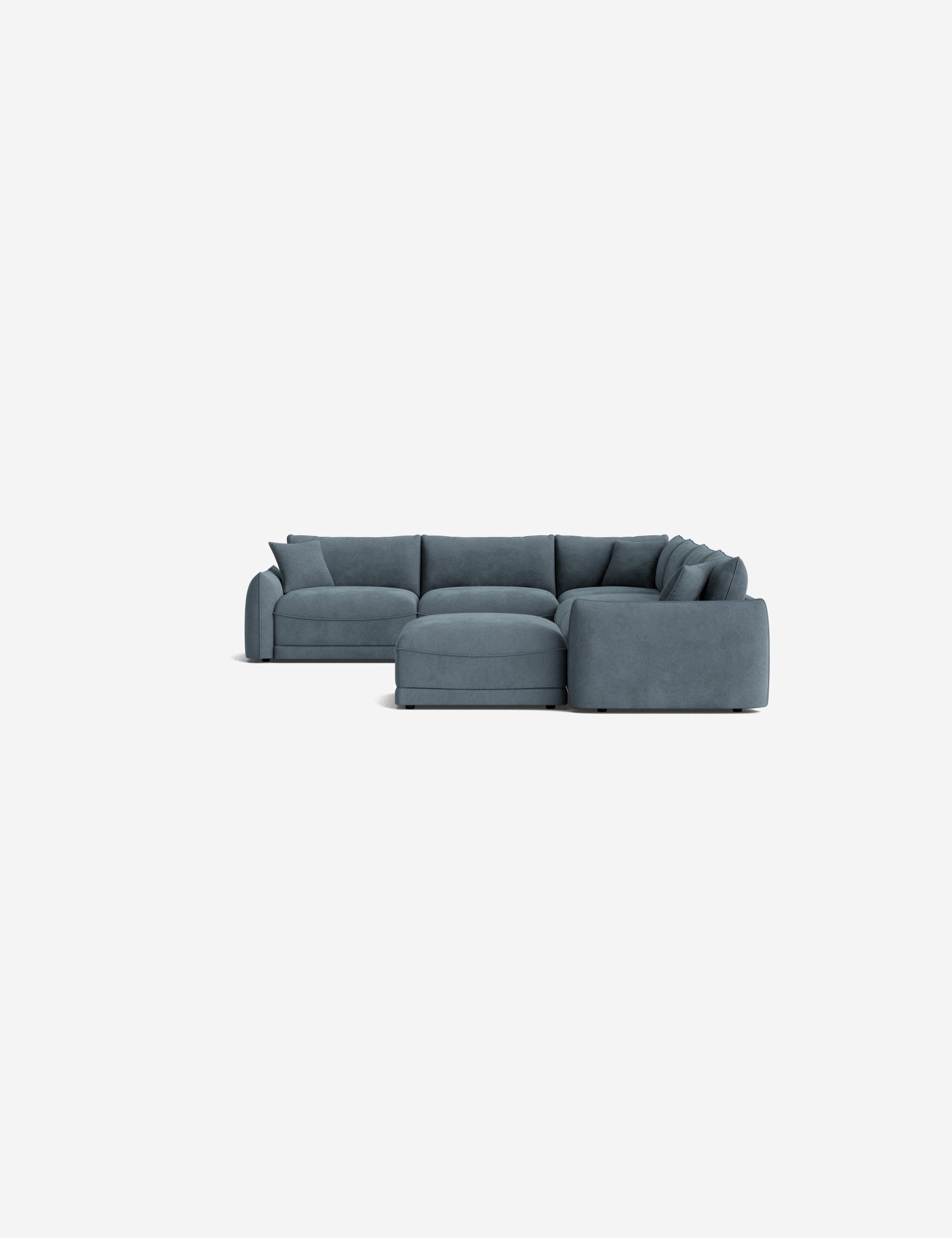 Balmer Modular Corner Sectional Sofa with Ottoman - Modern L-Shaped Couch for Living Room, Family Room & Home Theater - Comfortable & Stylish Furniture for Relaxing & Entertaining