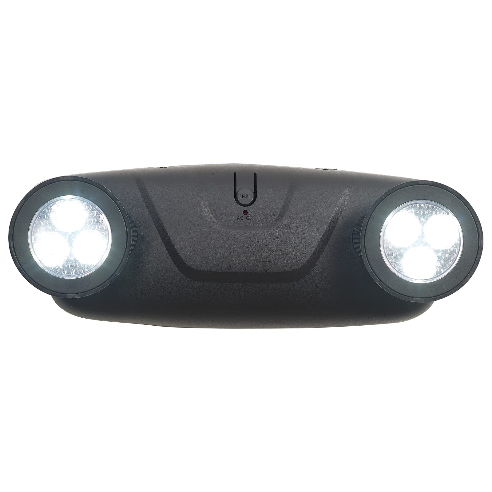 TANLUX LED Emergency Lights with Battery Backup - 2 Head Adjustable Commercial Emergency Lighting, UL Listed, AC 120V/277V Hardwired - 3 Pack (Black) - Ideal for Offices, Warehouses, Schools & Emergency Exits