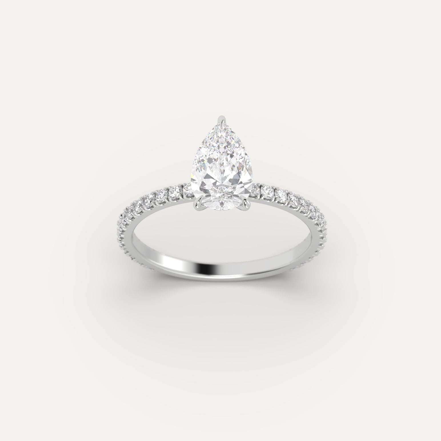 2 Carat Pear Cut Diamond Engagement Ring - Elegant Solitaire Wedding Band for Women - Perfect for Proposals, Anniversaries & Special Occasions