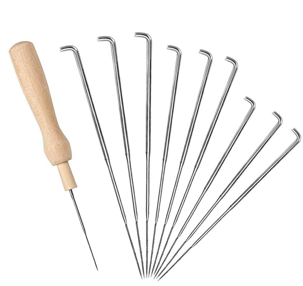 30Pcs Felting Needles Kit with Wooden Handle & Storage Bottle - Professional Wool Felt Tools for DIY Craft, Animal Toys Making - Perfect for Needle Felting, Fiber Art & Handmade Projects