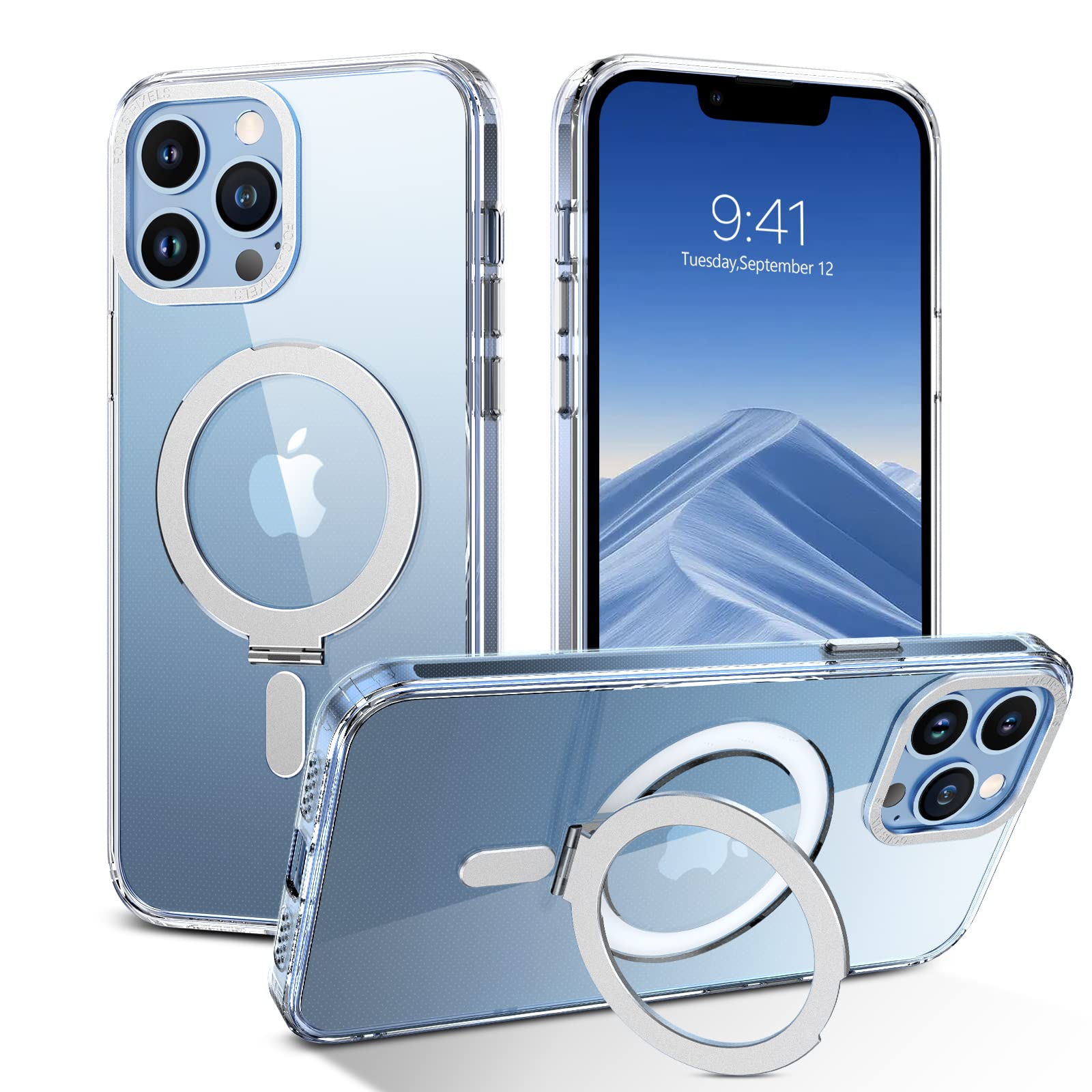 Magnetic Clear Phone Case for iPhone 13 Pro Max (6.7