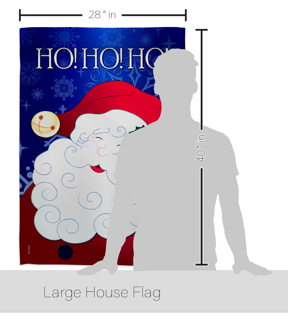 Santa Ho Winter Christmas House Flag Set 28x40
