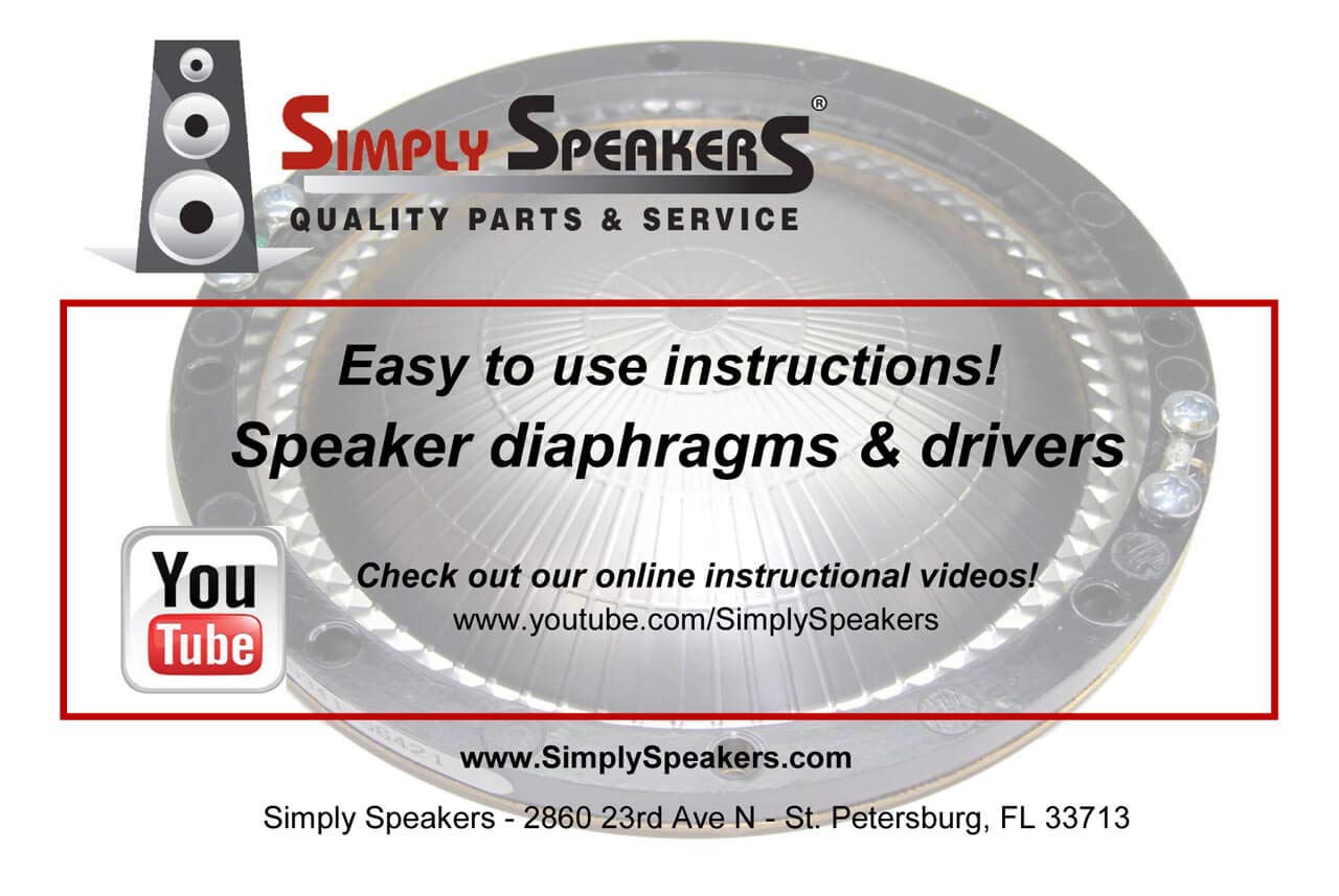 Renkus Heinz D-101AFT-8 8 Ohm SS Audio Diaphragm (4 Pack) - Ideal for Live Sound & Studio Monitoring