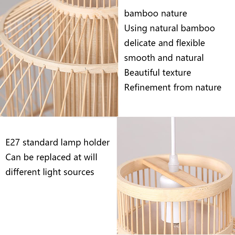 Handmade Natural Wooden Chandelier Lantern - 17.7