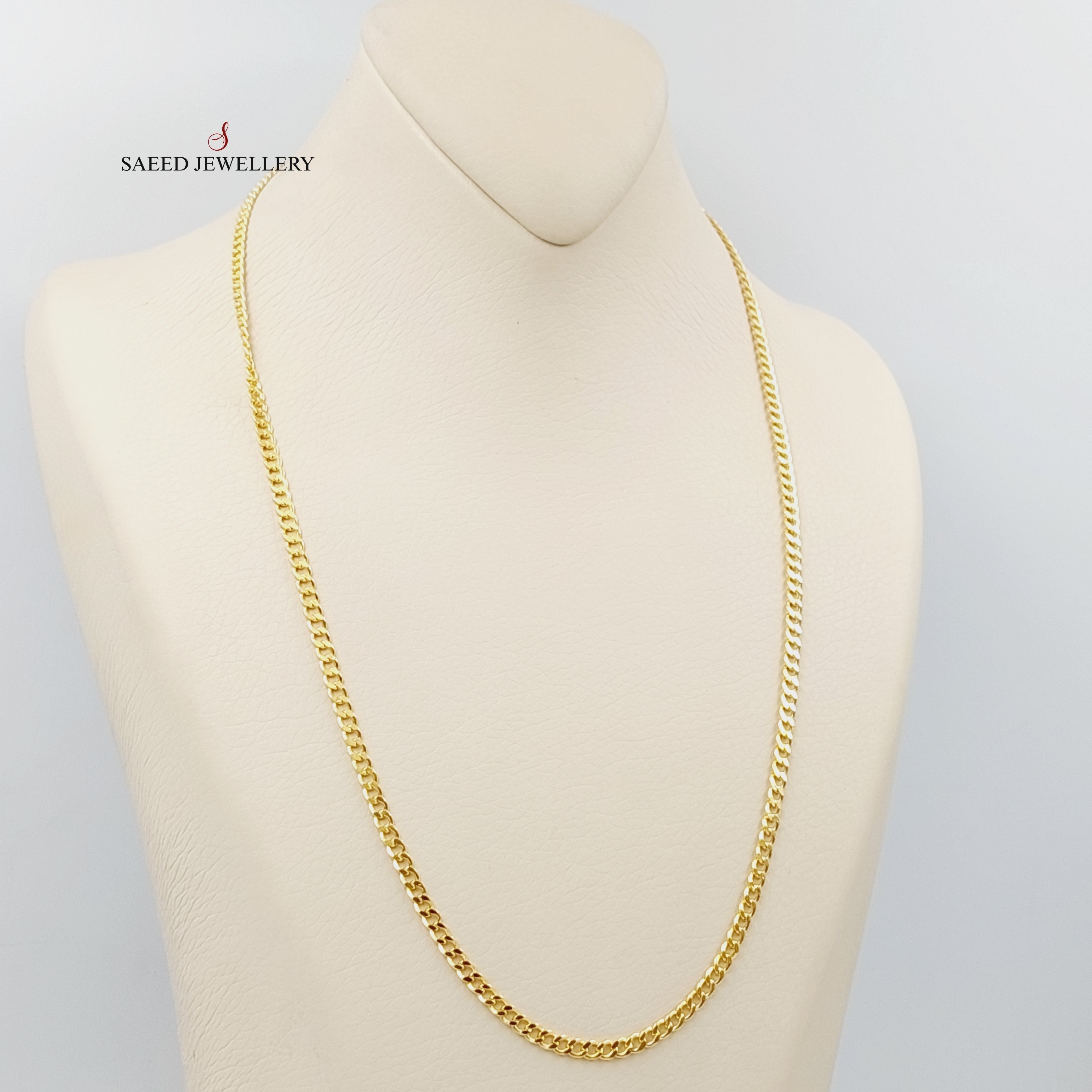 3.5mm Figaro Chain Necklace 55cm - Stylish Gold or Silver Plated Jewelry for Men & Women - Perfect for Casual, Party & Everyday Wear