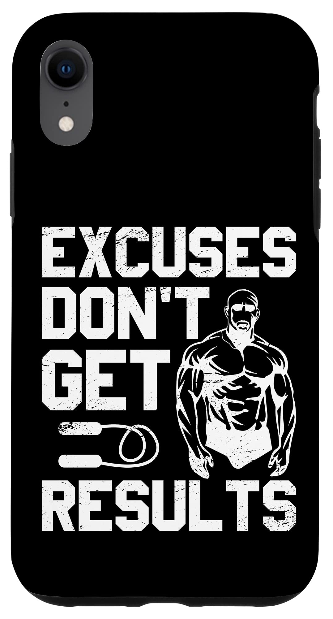 iPhone XR Motivational Fitness Workout Case - Slim Protective Phone Cover with Inspirational Quote for Gym & Running | Perfect for Sports, Exercise & Daily Use