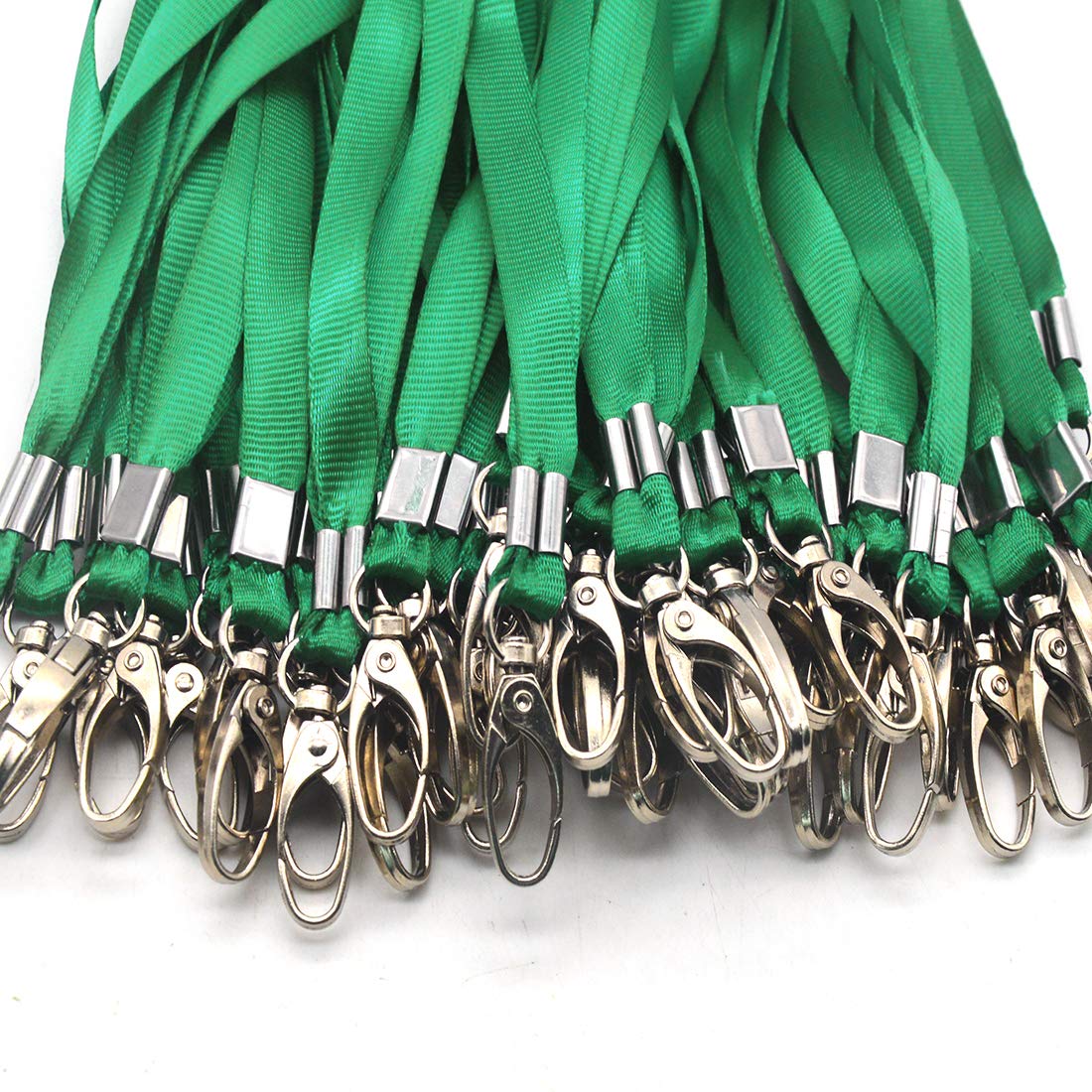 100Pcs Bulk Lanyards with Swivel Hooks - ID Badge Holders for Work & Events