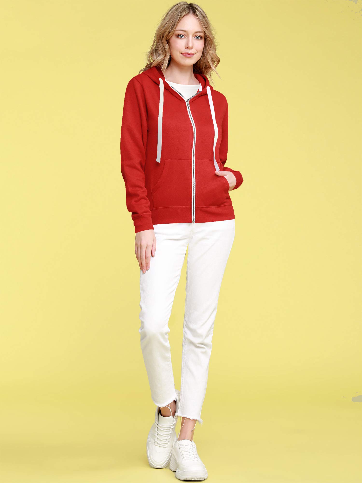 CTC Women's Active Fleece Zip-Up Hoodie Sweater Jacket - Lightweight Warm Pullover for Running, Yoga & Outdoor Activities