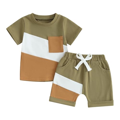 C Army Green Colorblock