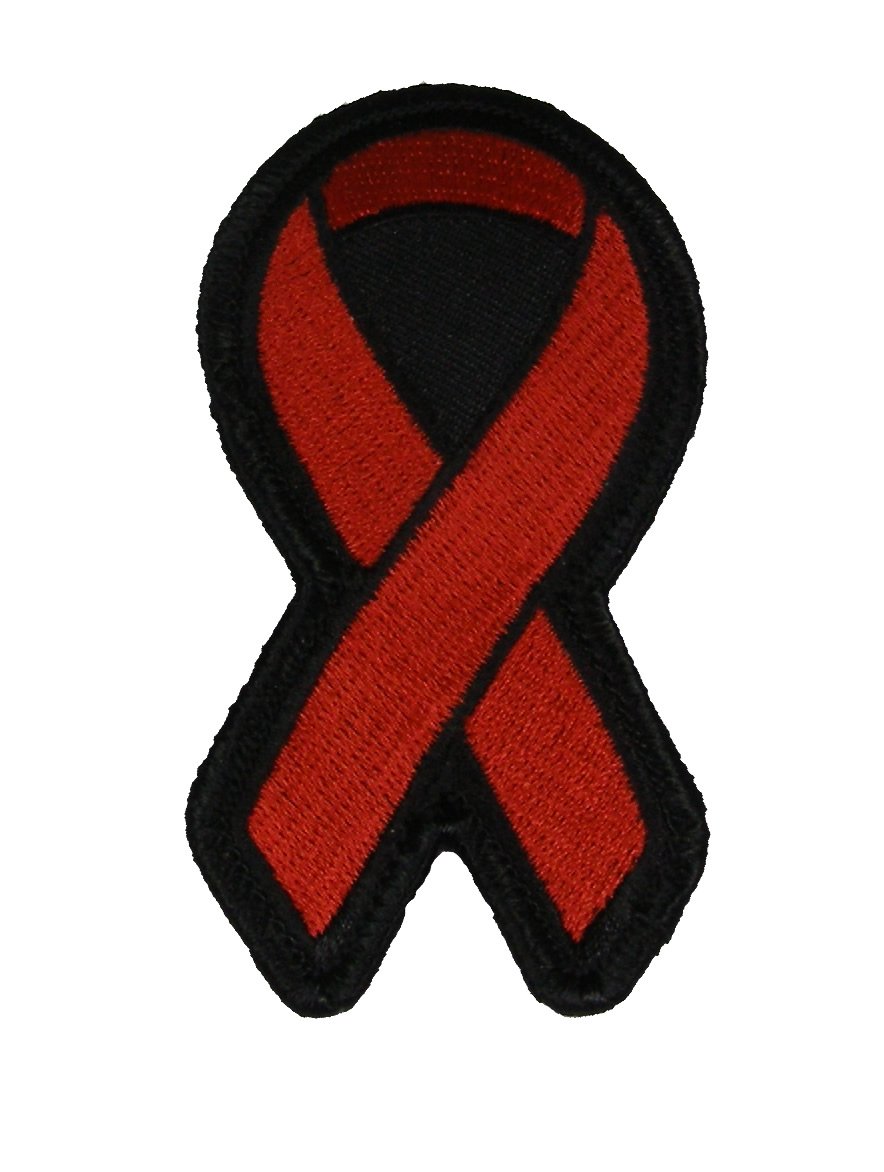 Red Ribbon Patch for AIDS, Substance Abuse & Vasculitis Awareness - Support Veteran Owned Business | Perfect for Jackets, Backpacks & Awareness Campaigns