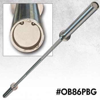 Body Solid 7' Olympic Power Bar - 1500lb Weight Capacity - Heavy Duty Strength Training Barbell for Powerlifting, CrossFit & Home Gym Workouts