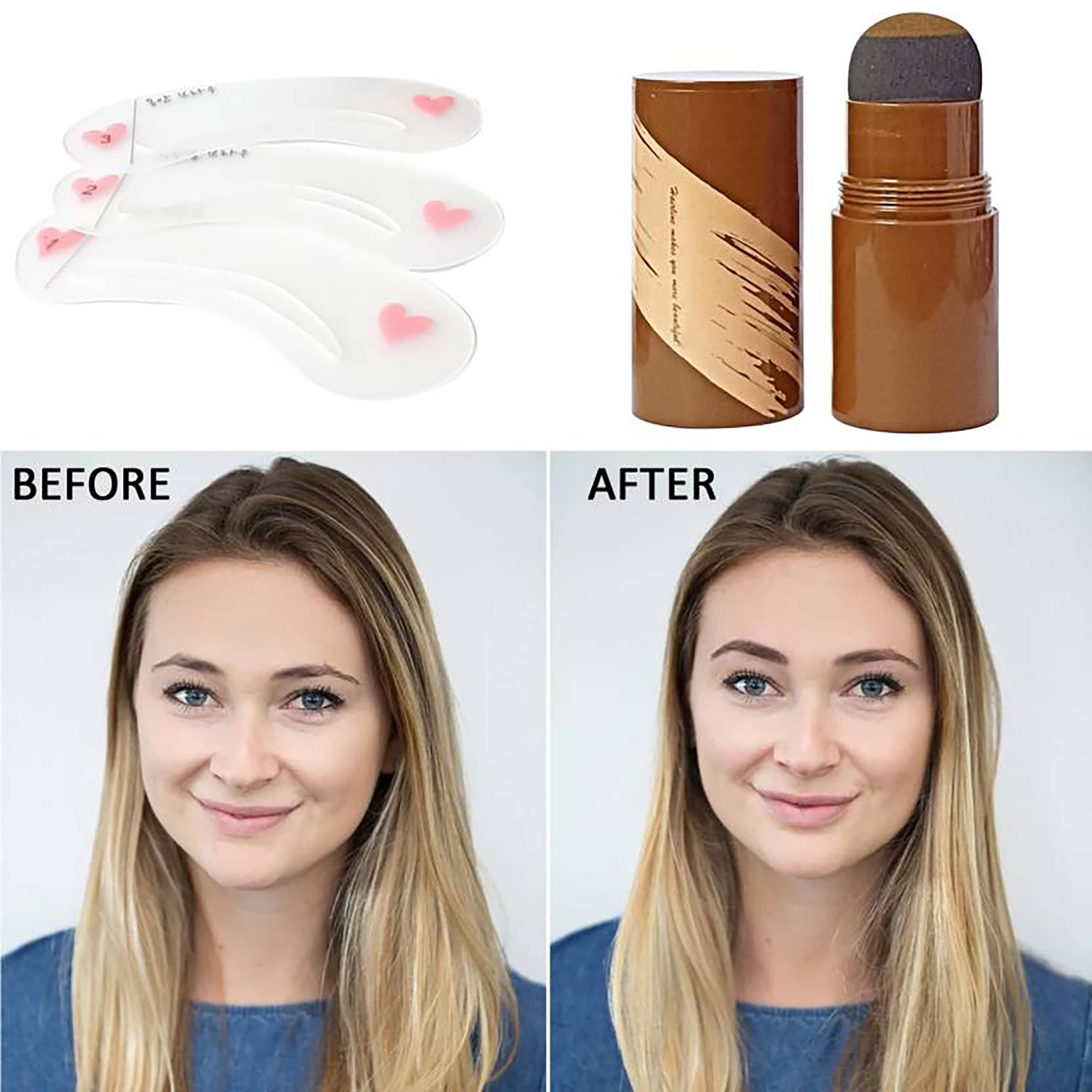 MeeTo Hairline Powder for Thinning Hair - Sweatproof, Waterproof & Stainproof Hair Loss Concealer - Eyebrow Definer & Root Cover Up for Women & Men - Natural Brown (Pack of 1) - Perfect for Daily Use, Special Occasions & Confidence Boost