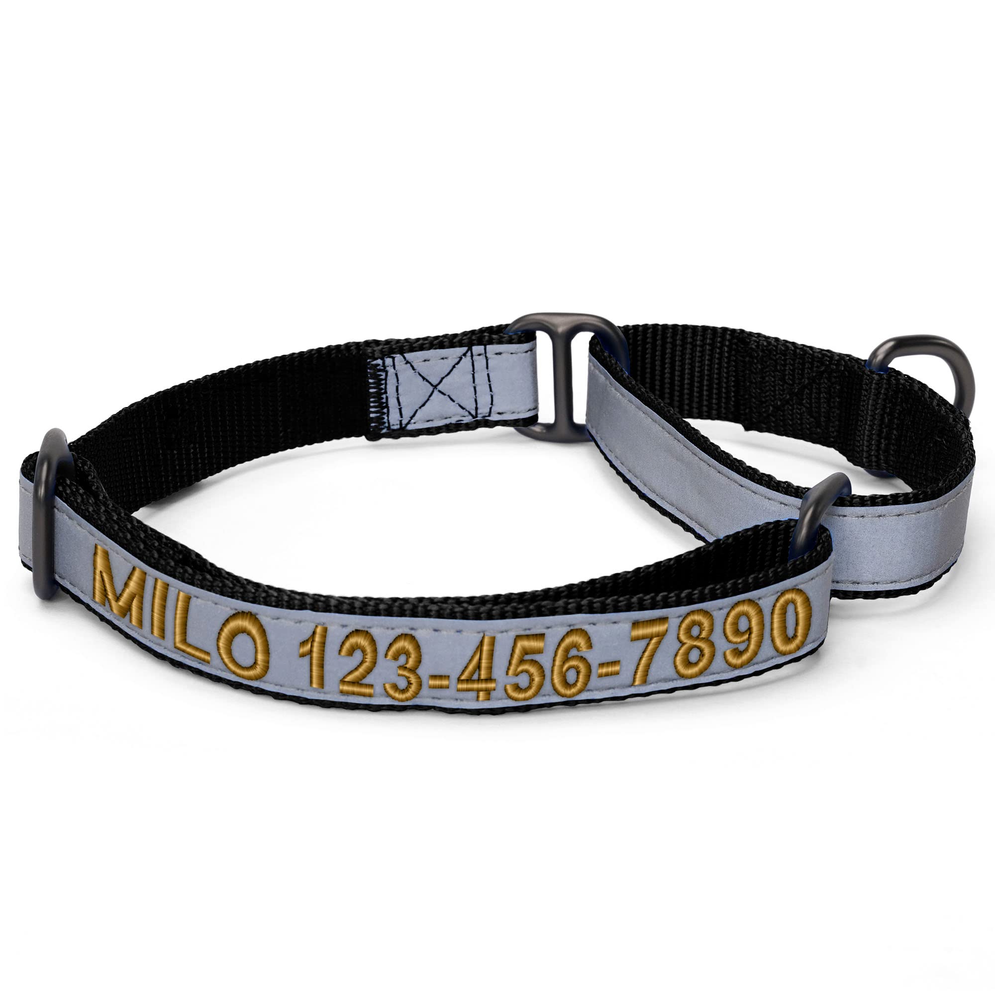 Pawtitas Martingale Dog Collar - Adjustable Reflective Training Collar for Puppies & Dogs | Perfect for Walking, Training & Nighttime Safety