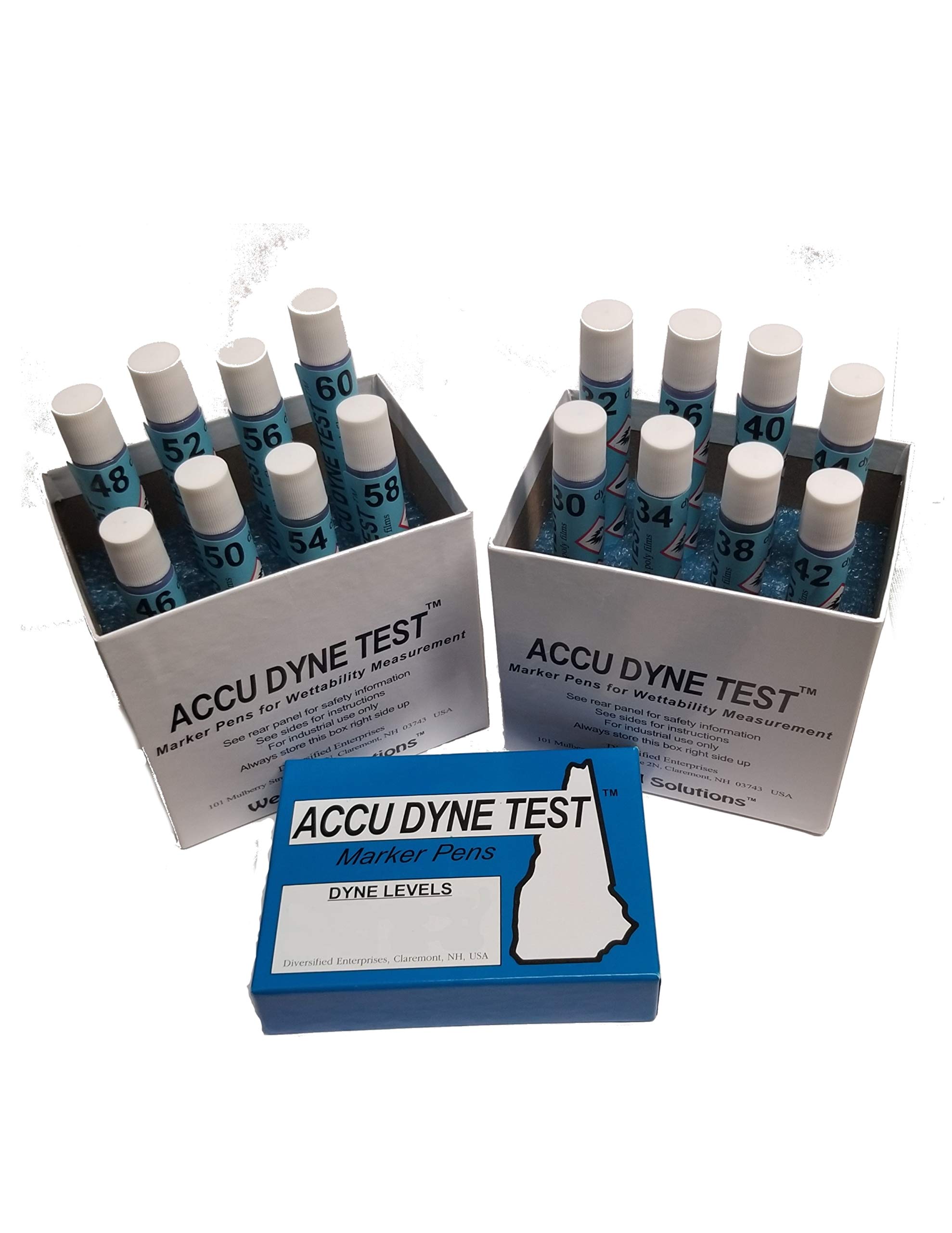 12 Test Marker Pens - High-Performance Markers Set with Adhesives & Spring-Loaded Tips (30-52 Dynes/CM) for Process Control, Quality Inspection & Field Testing - Perfect for Industrial, Laboratory & Manufacturing Applications