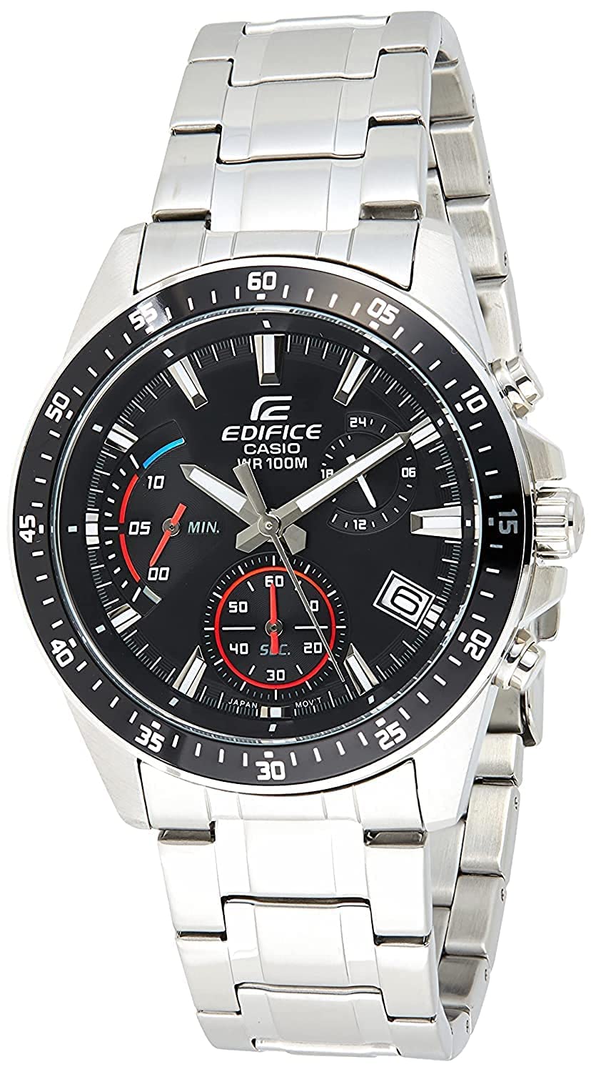 Casio Edifice EFV540D-1A Men's Quartz Watch with Black Dial - Stylish Chronograph for Business, Casual Wear & Everyday Use