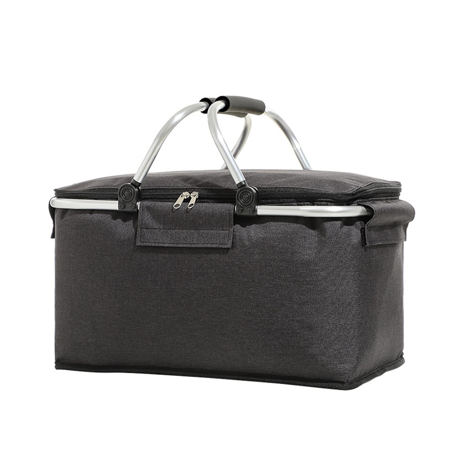 Insulated Picnic Basket for Outdoor & Travel - Portable Cold Storage Lunch Box for Camping, Beach, Picnics - Foldable Design with Leakproof Compartment (Blue)