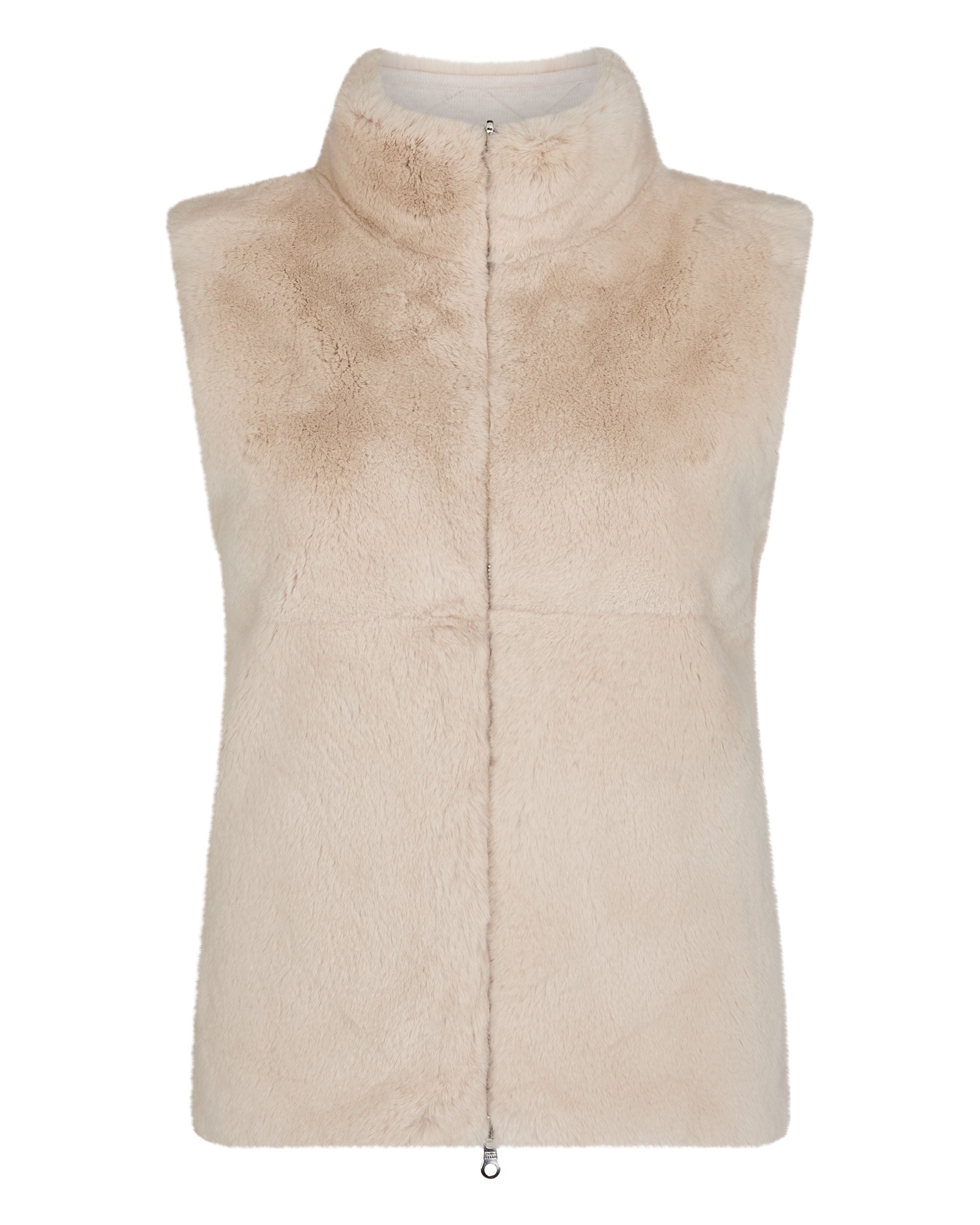 Women's Robyn Fur Lined Cashmere Vest - Winter Warm Fleece Lined Gilet in Frost White | Cozy Layering for Office, Casual Outfits & Cold Weather Fashion