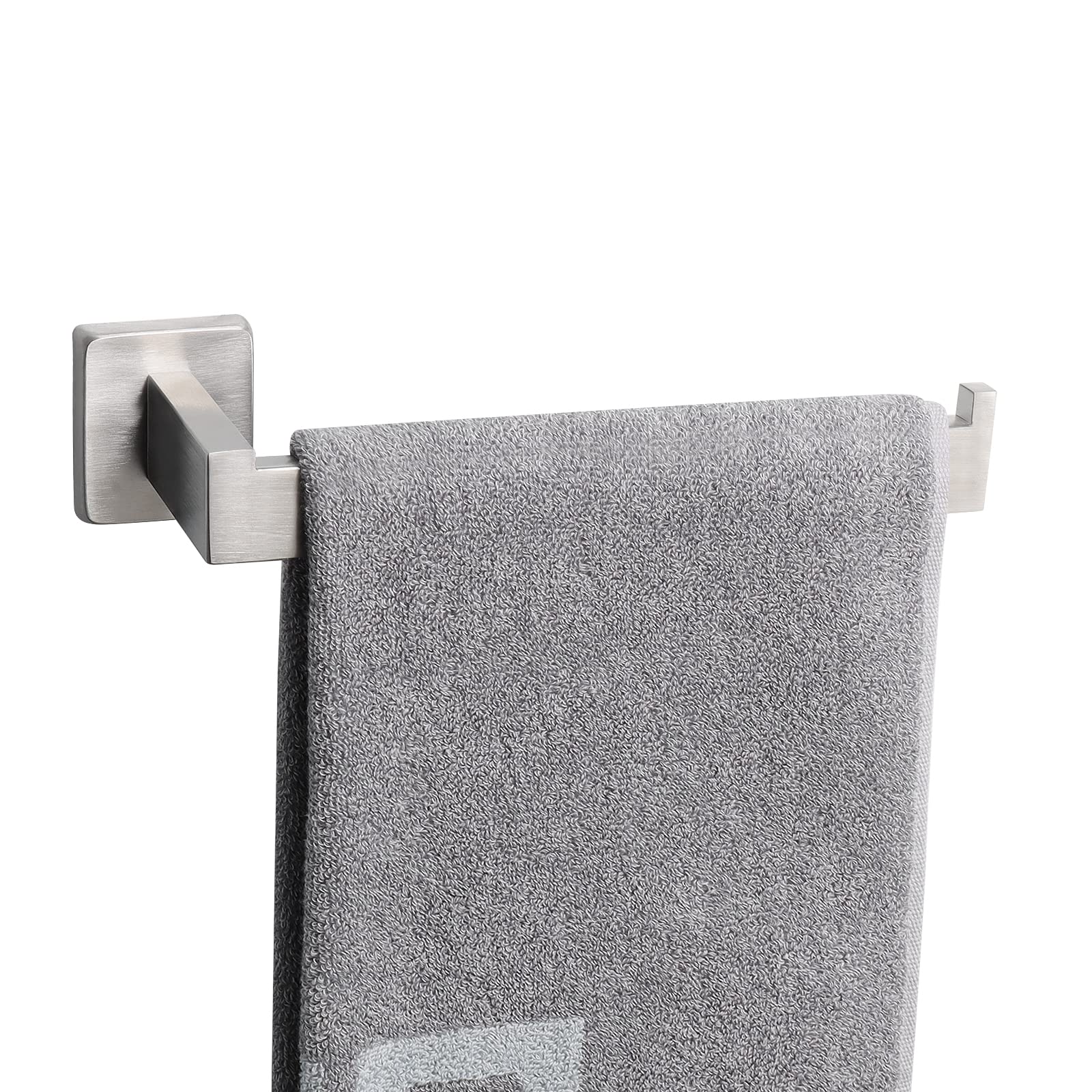 Premium SUS304 Stainless Steel Square Hand Towel Holder - Rustproof Wall Mounted Towel Ring & Bar for Bathroom & Kitchen - Contemporary Brushed Nickel Bath Accessory - Perfect for Modern Homes, Apartments & Guest Bathrooms