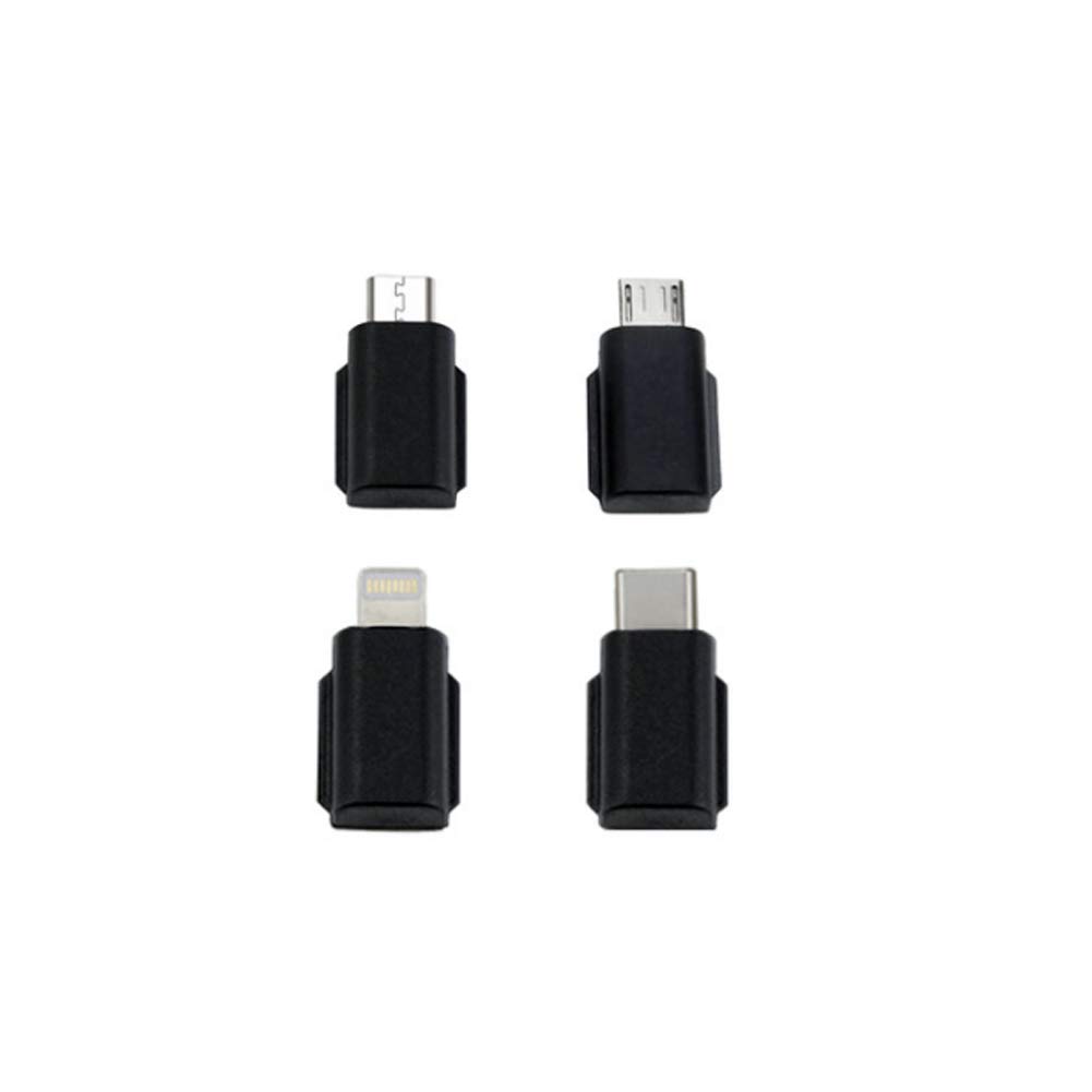 DJI Osmo Pocket USB Adapter - 4-in-1 Mobile Phone Connector (Micro USB, Type C, iOS & Android) for Camera Accessories & Vlogging Gear - Perfect for Travel Vlogging, Live Streaming & Content Creation