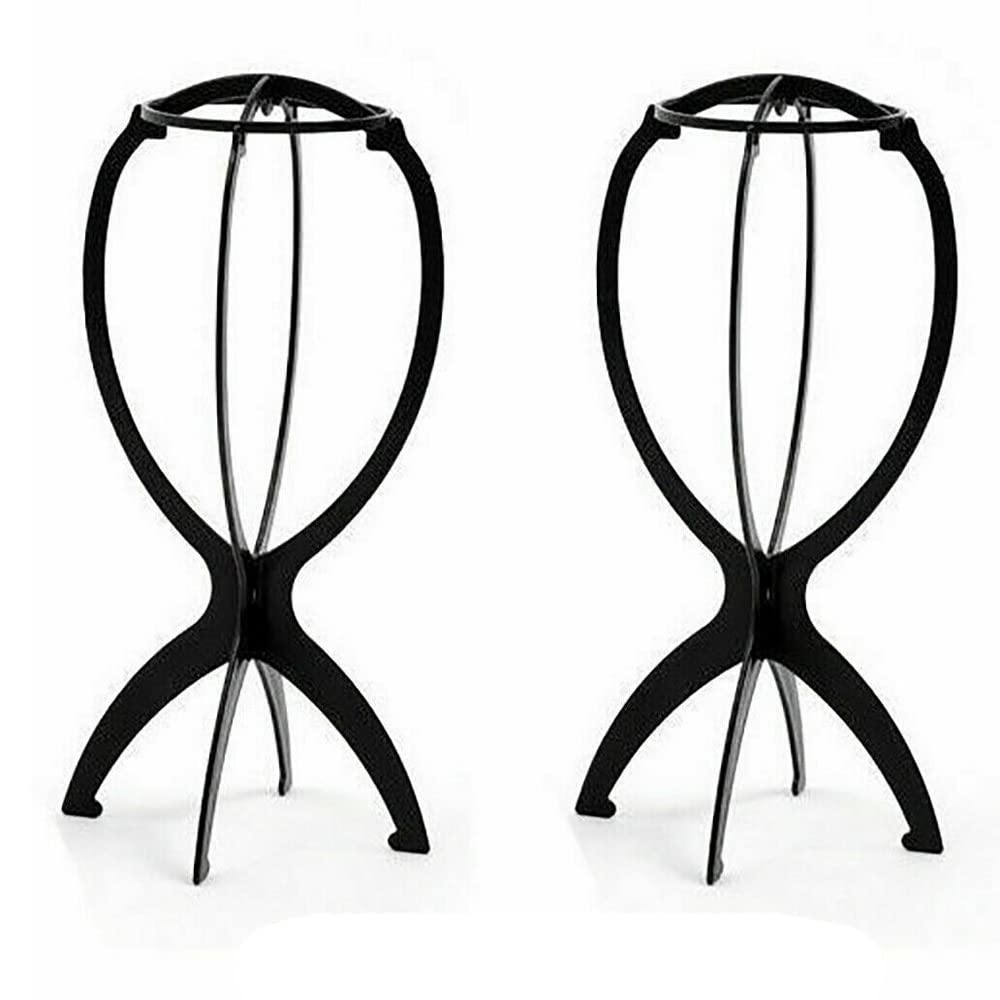 Gadgetking 2 Pack Foldable Wig Display Stand - Portable Mannequin Head for Wig Storage & Styling | Travel-Friendly Hair Holder for Salons, Cosplay & Home Use