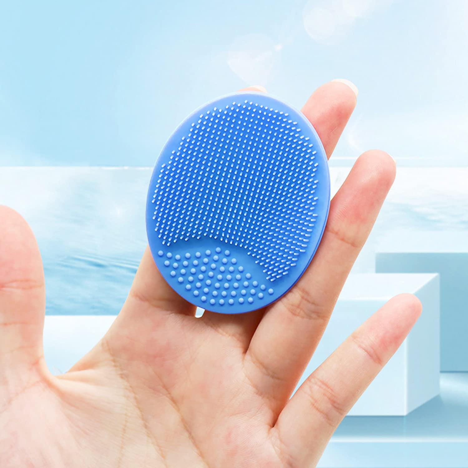 **Soft Silicone Facial Cleansing Brush & Exfoliator – 4 Pack for Blackhead, Acne & Pore Deep Cleaning | Gentle Face Scrubber for Daily Skin Care, Makeup Removal & Cradle Cap Treatment**