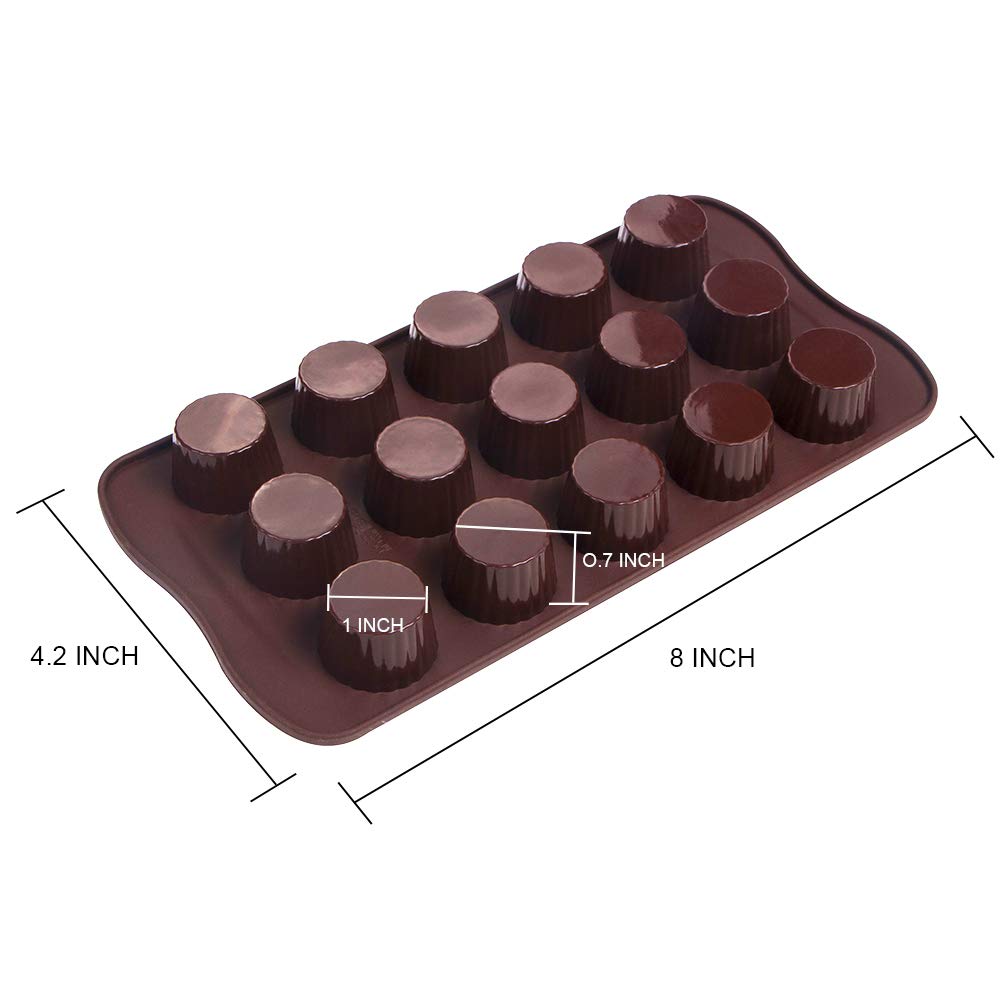 Webake Silicone Candy Molds - 2 Pack Chocolate & Baking Molds for Jello, Keto Fat Bombs, Peanut Butter Cups - Perfect for DIY Desserts, Party Treats & Holiday Baking