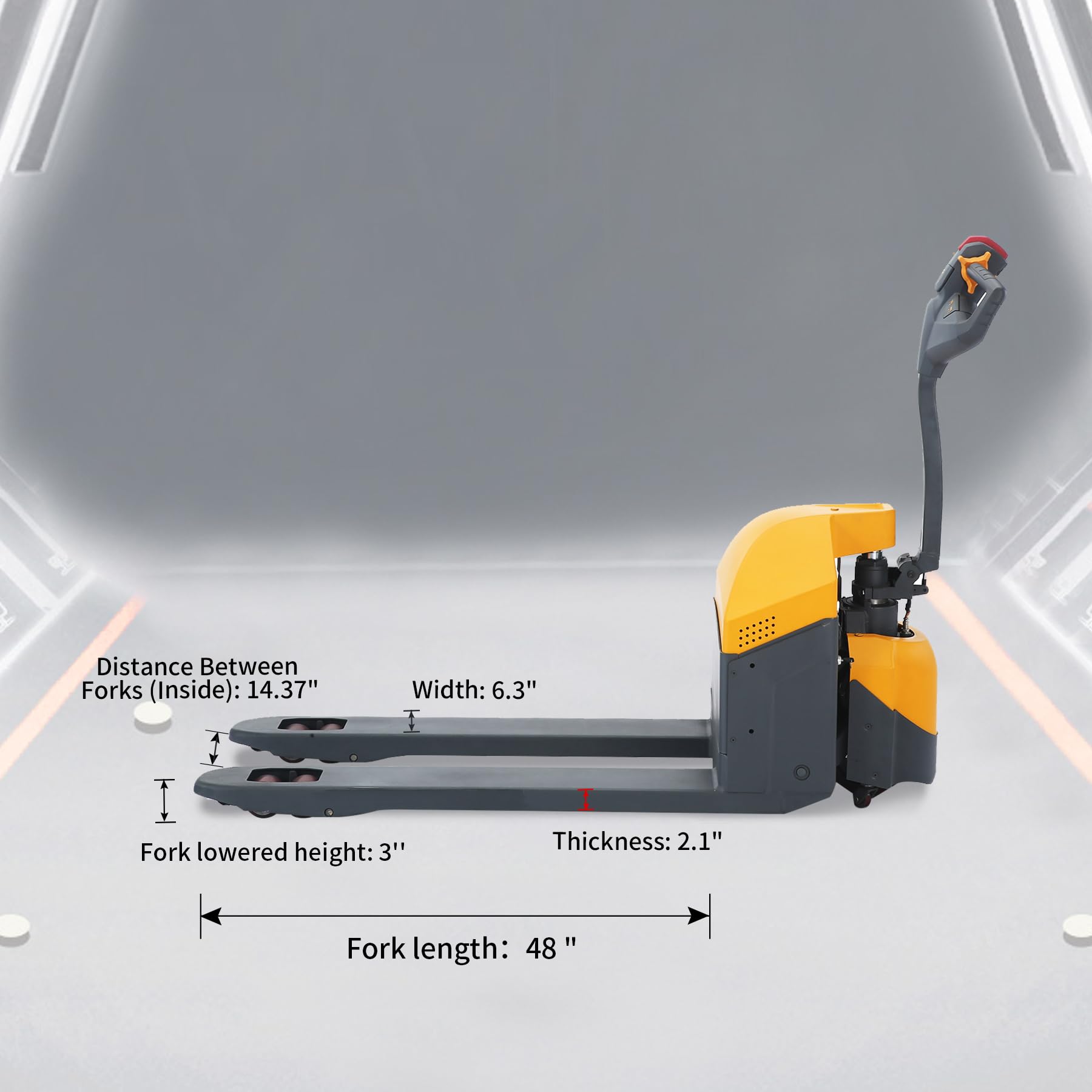 APOLLOLIFT 3300lbs Electric Pallet Jack with 48