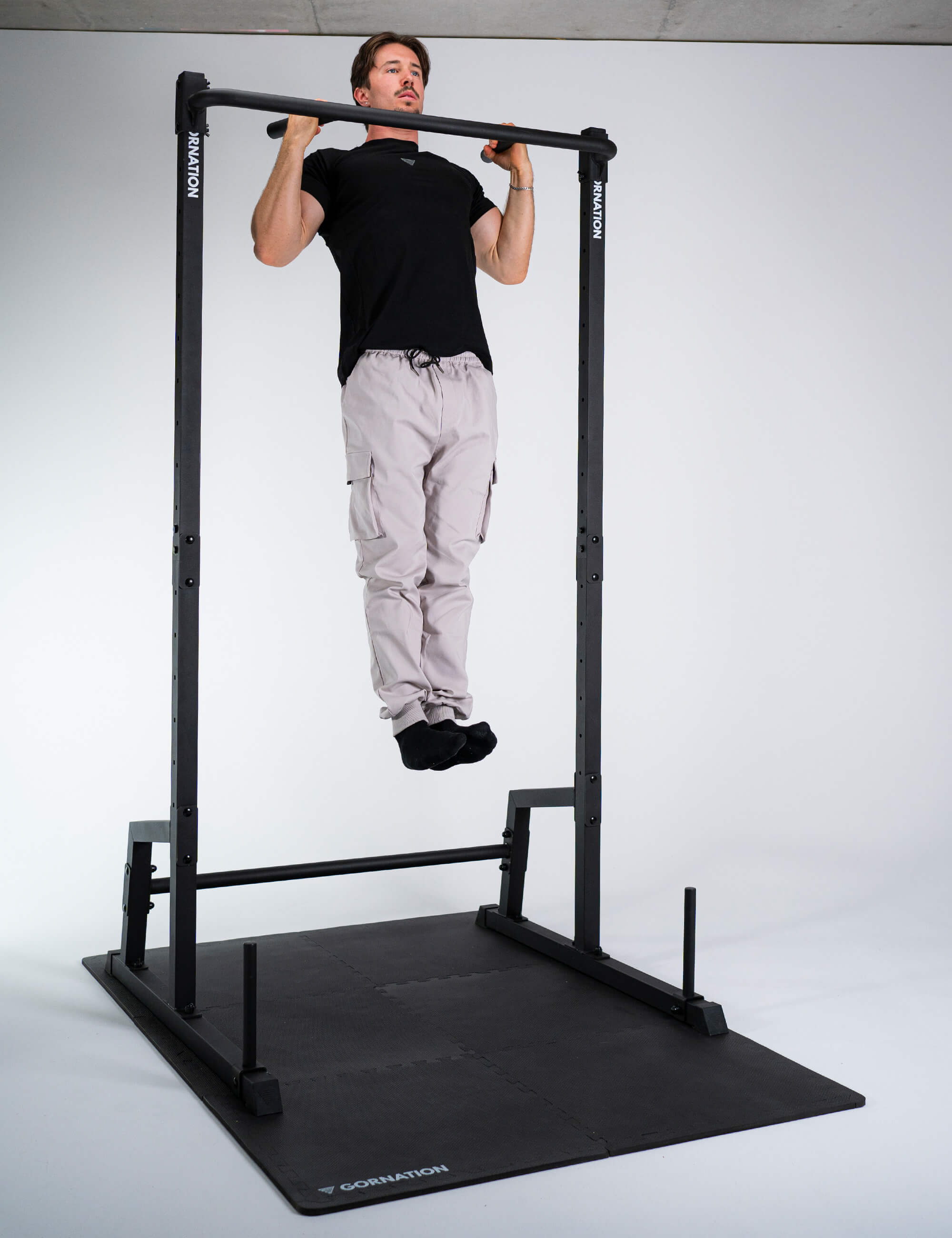 Premium Pull Up Bar Station for Home Gym - Heavy Duty Wall Mounted Chin Up Bar for Strength Training - Perfect for CrossFit, Calisthenics & Home Workouts