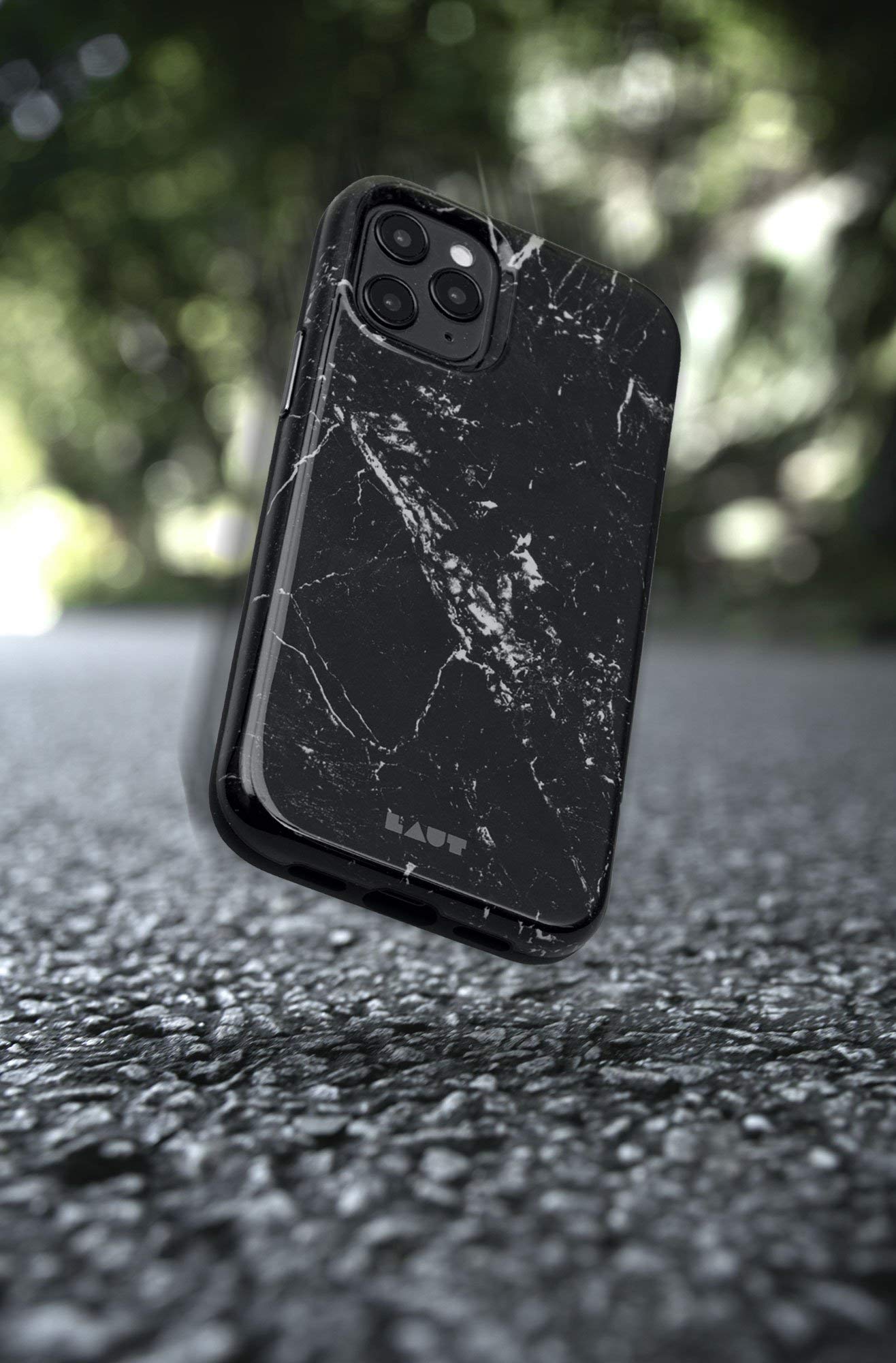 LAUT - HUEX Elements Case Compatible with iPhone 12 Pro Max | Natural Marble Pattern | 13ft/4m Drop Protection | Tactile Buttons | Marble White | Stylish Protection for Work, Travel & Everyday Use