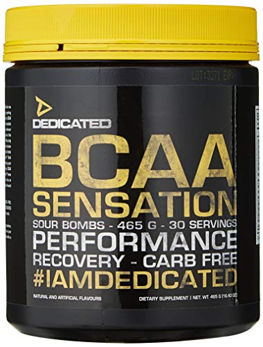 Dedicated Nutrition BCAA Sensation 405g Sour Bombs - Premium Branched-Chain Amino Acid Supplement for Muscle Recovery & Growth - Ideal for Post-Workout, Fitness & Bodybuilding