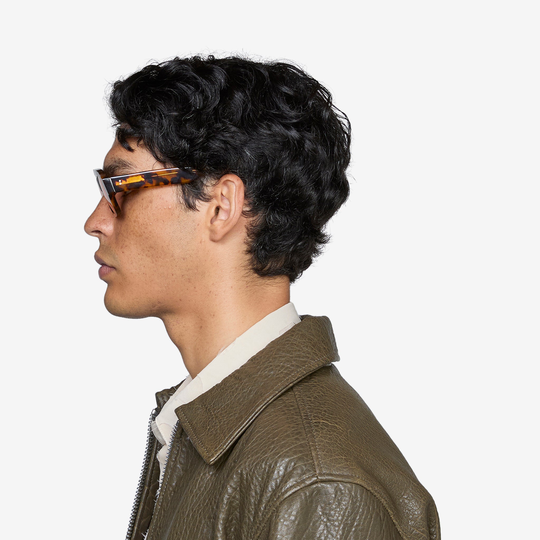 Apollo Havana Sunglasses with Orange Solid Lenses - UV Protection for Outdoor Activities, Beach, and Driving